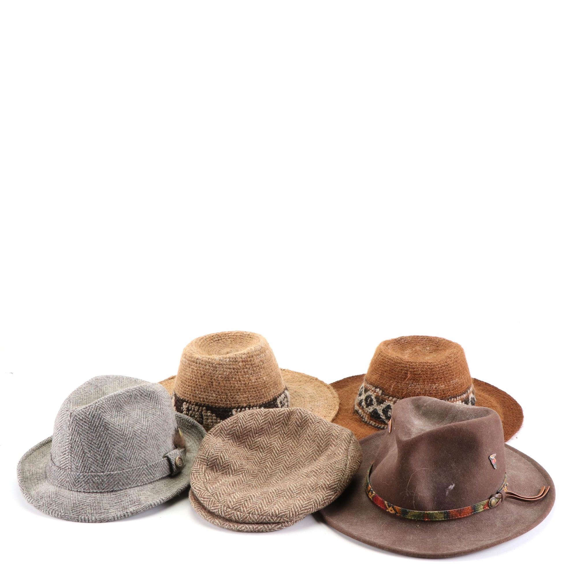 Men's Jonathan Richard Tweed, Pendleton Wool, Peruvian Knit, and More Hats