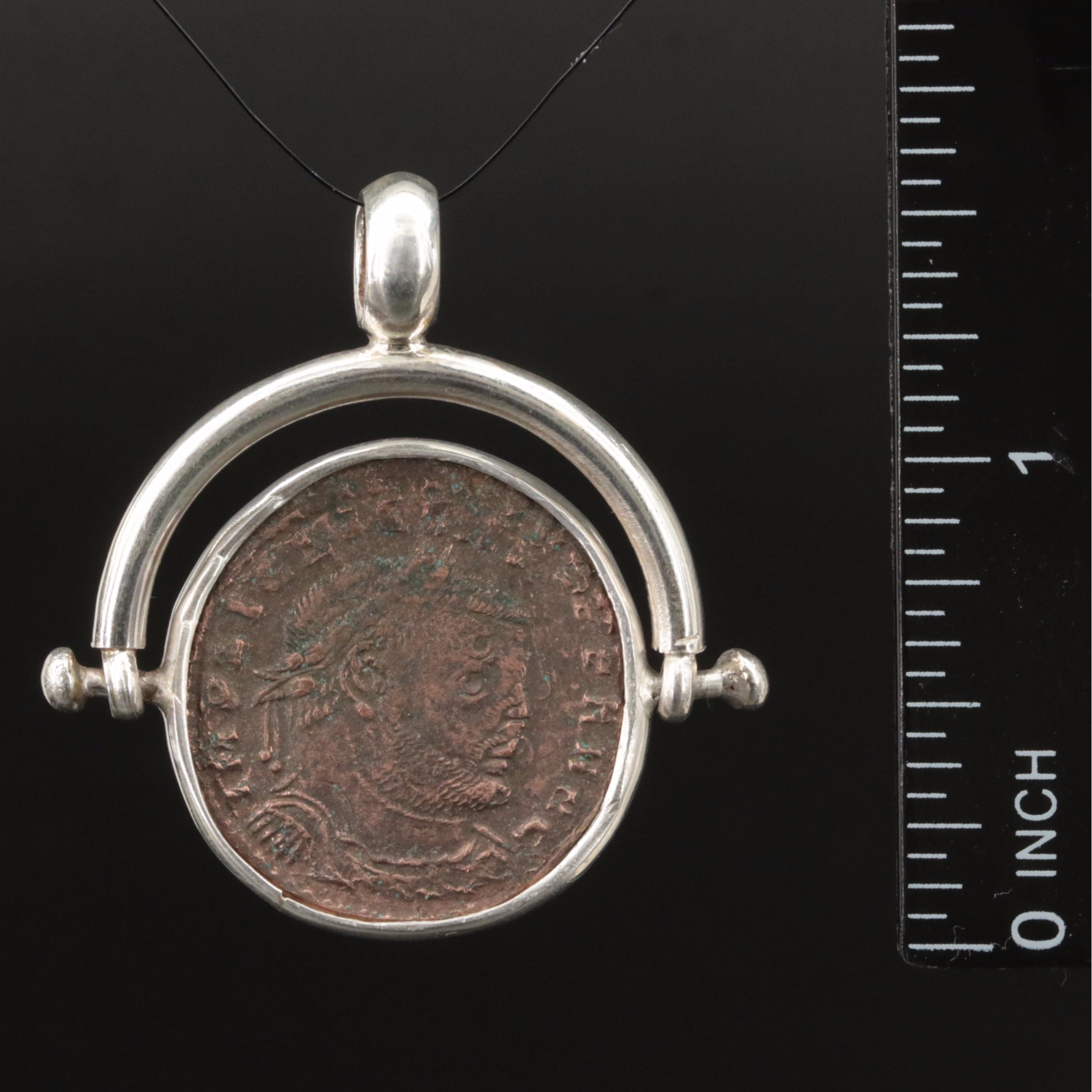 Ancient Roman Imperial Follis Coin of Licinius I, ca. 308 A.D. Pendant