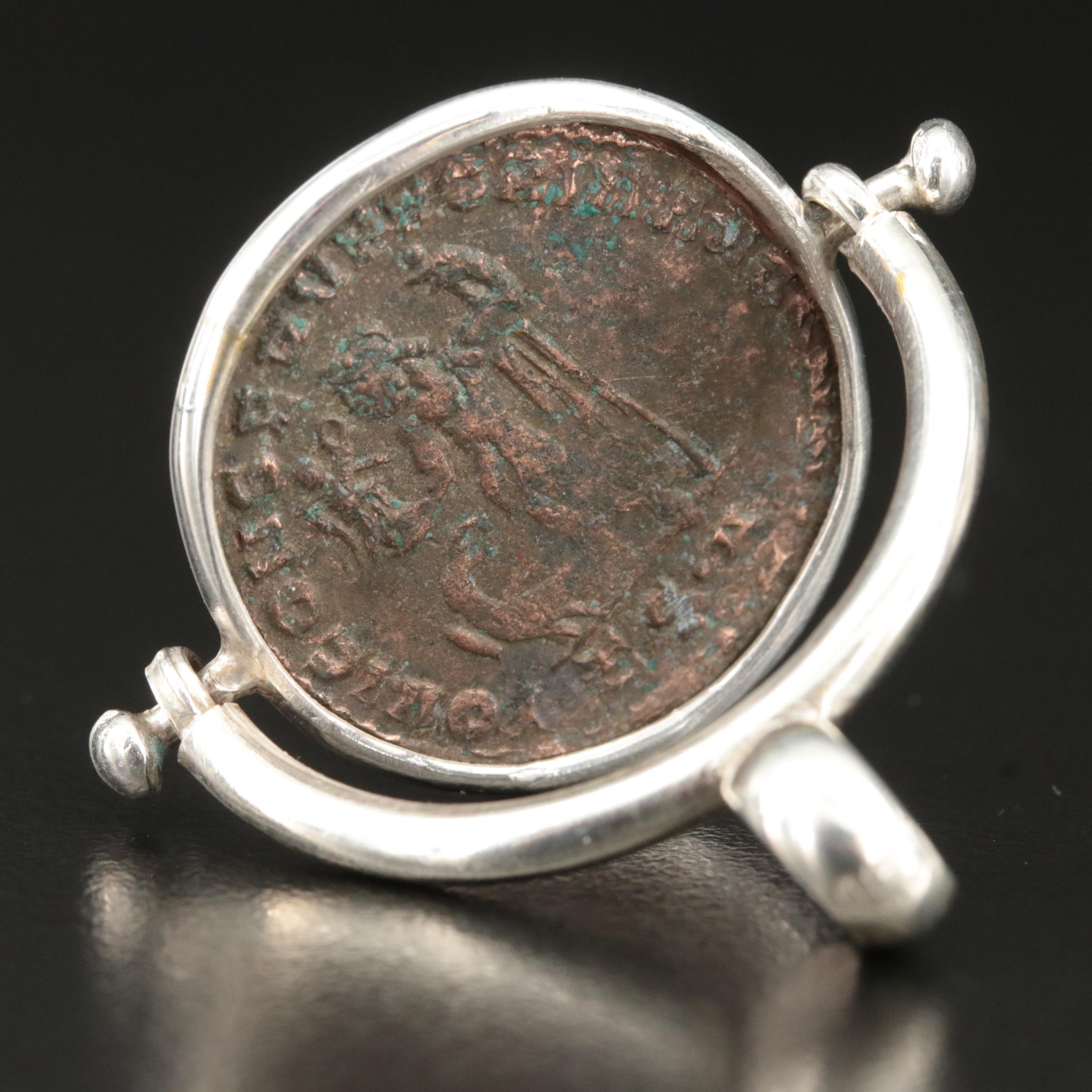 Ancient Roman Imperial Follis Coin of Licinius I, ca. 308 A.D. Pendant