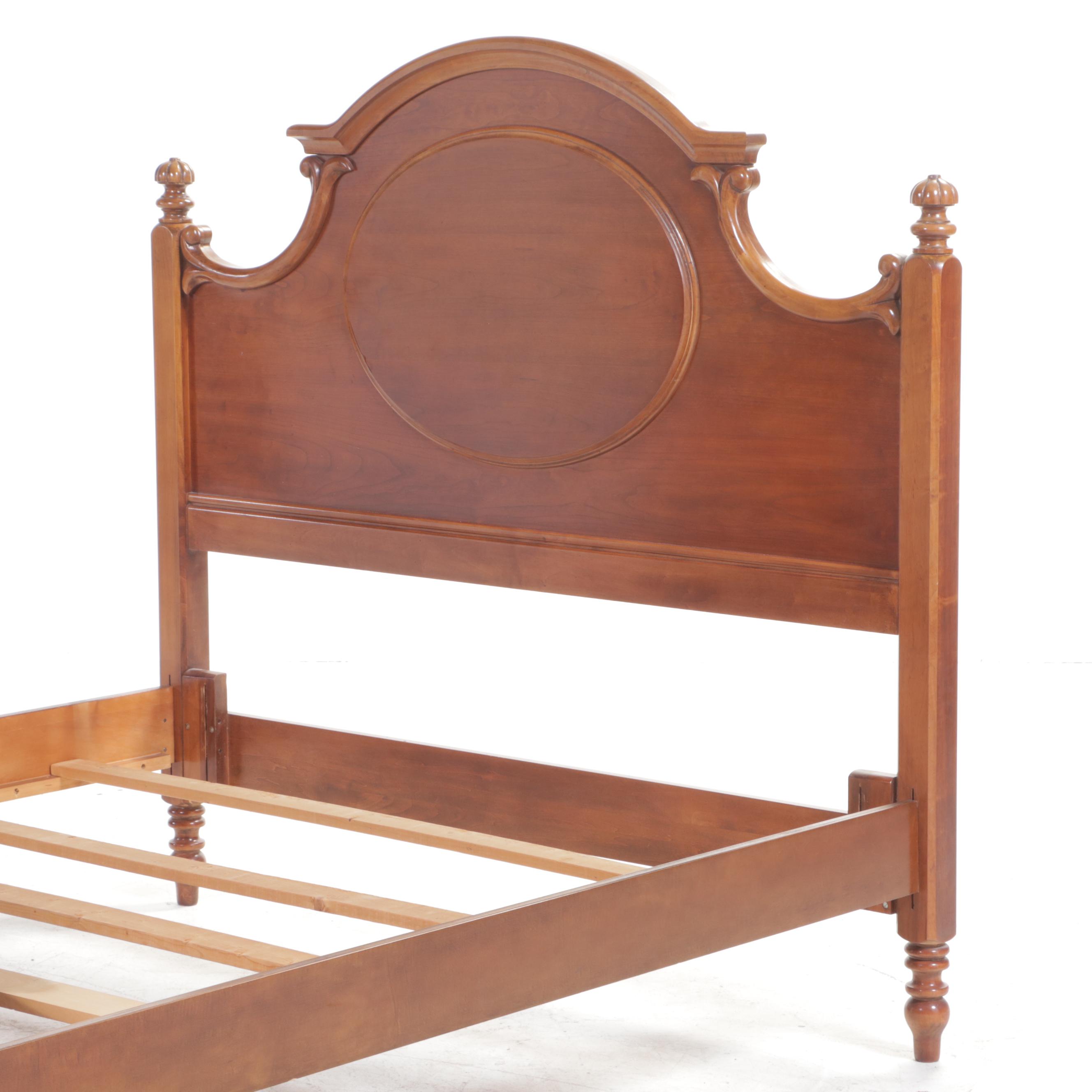 Lexington Furniture Empire Style Cherrywood and Maple Full/Queen Size Bed