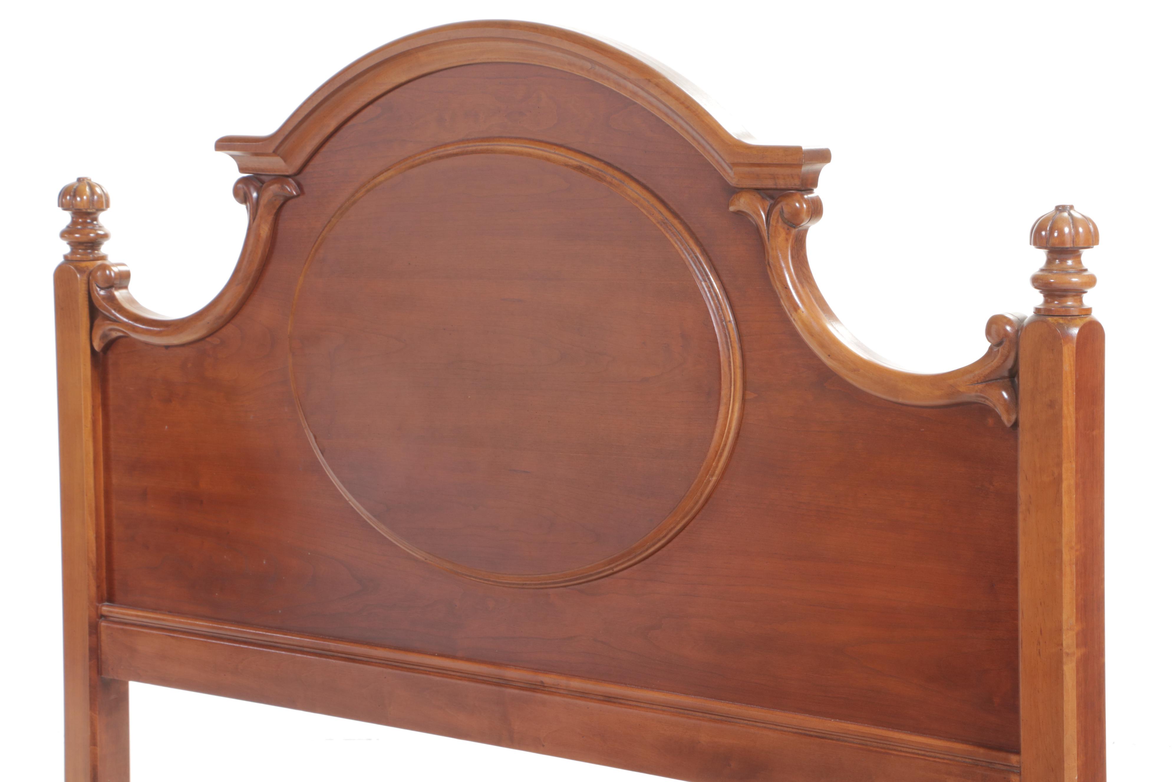 Lexington Furniture Empire Style Cherrywood and Maple Full/Queen Size Bed