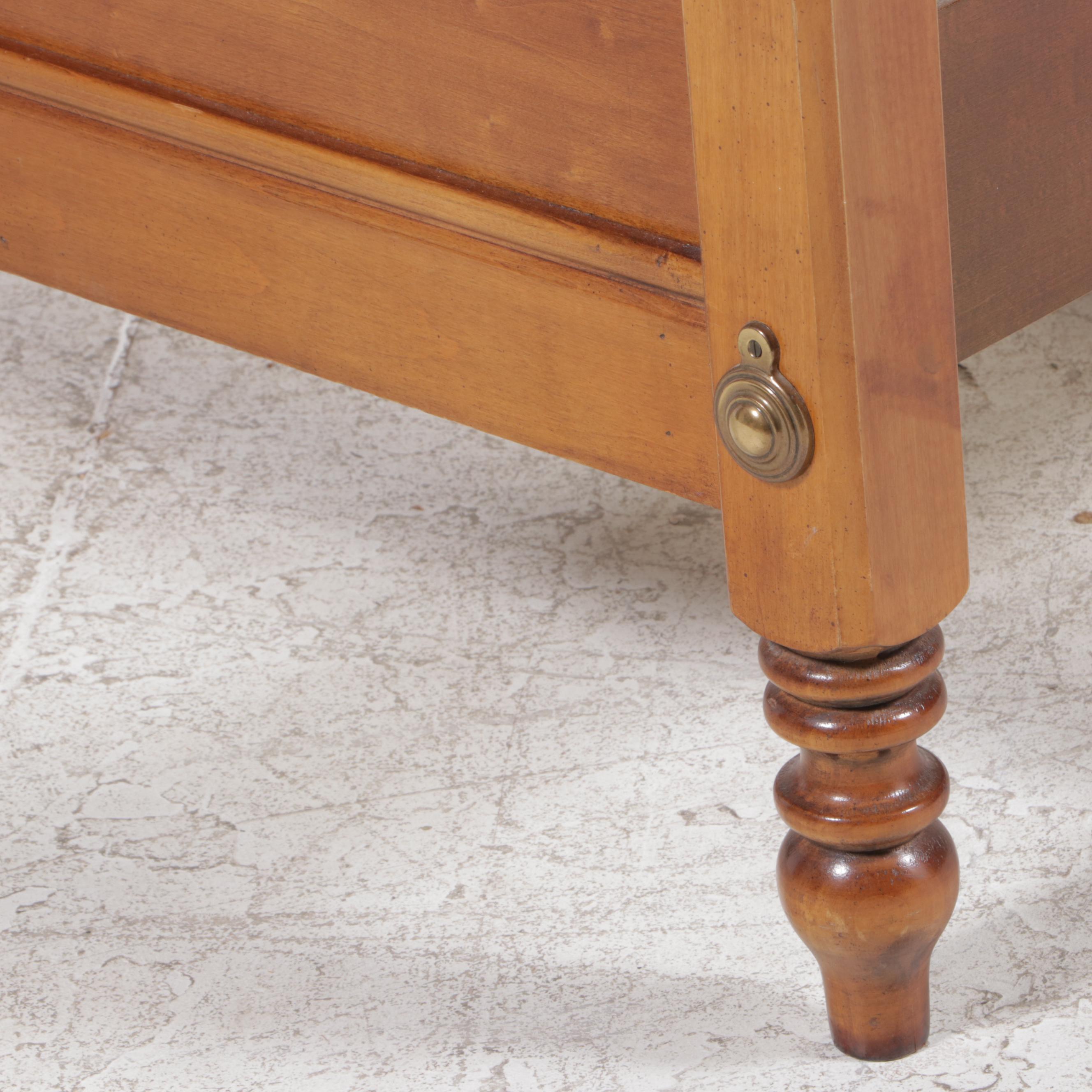 Lexington Furniture Empire Style Cherrywood and Maple Full/Queen Size Bed