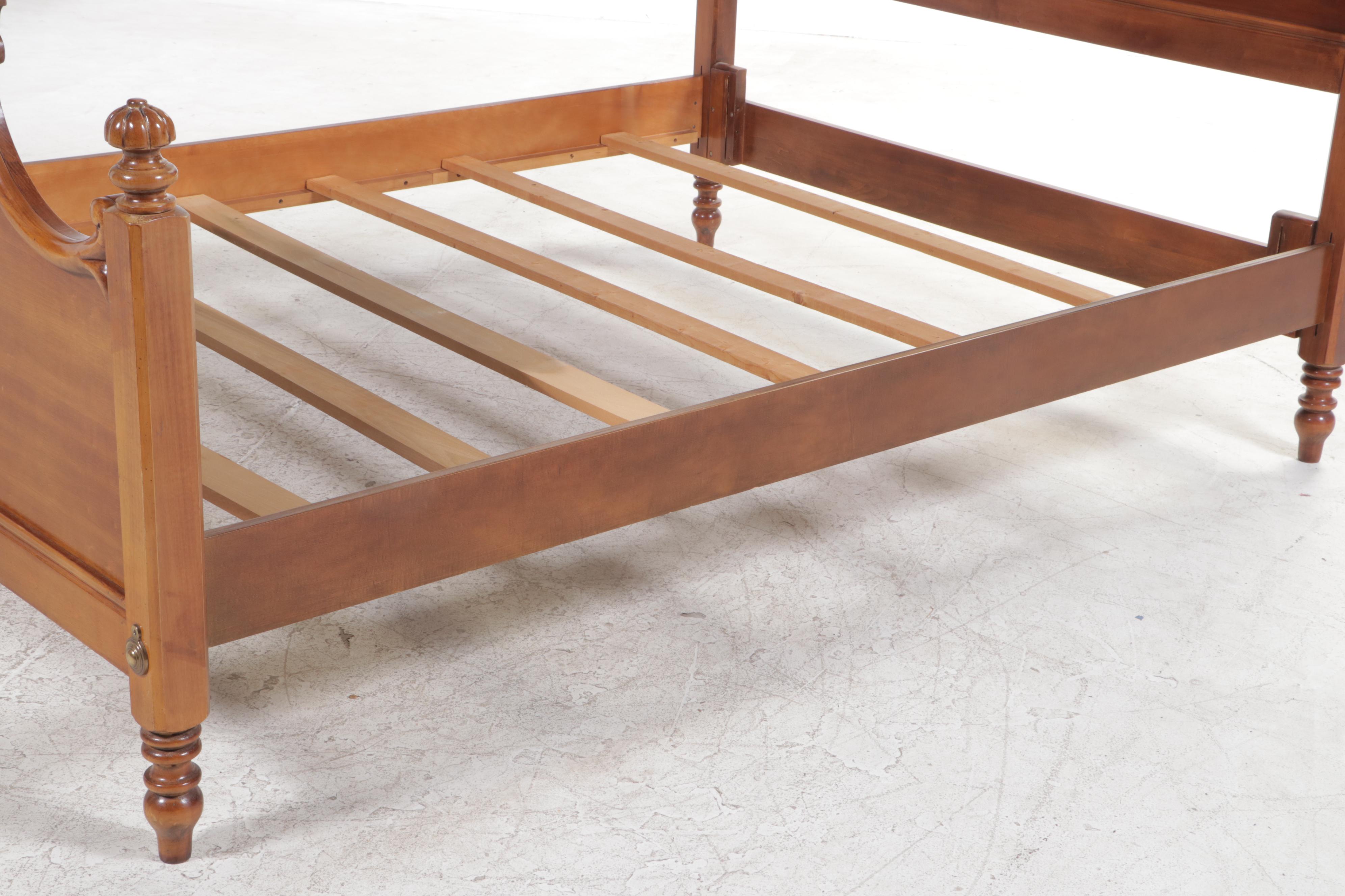 Lexington Furniture Empire Style Cherrywood and Maple Full/Queen Size Bed