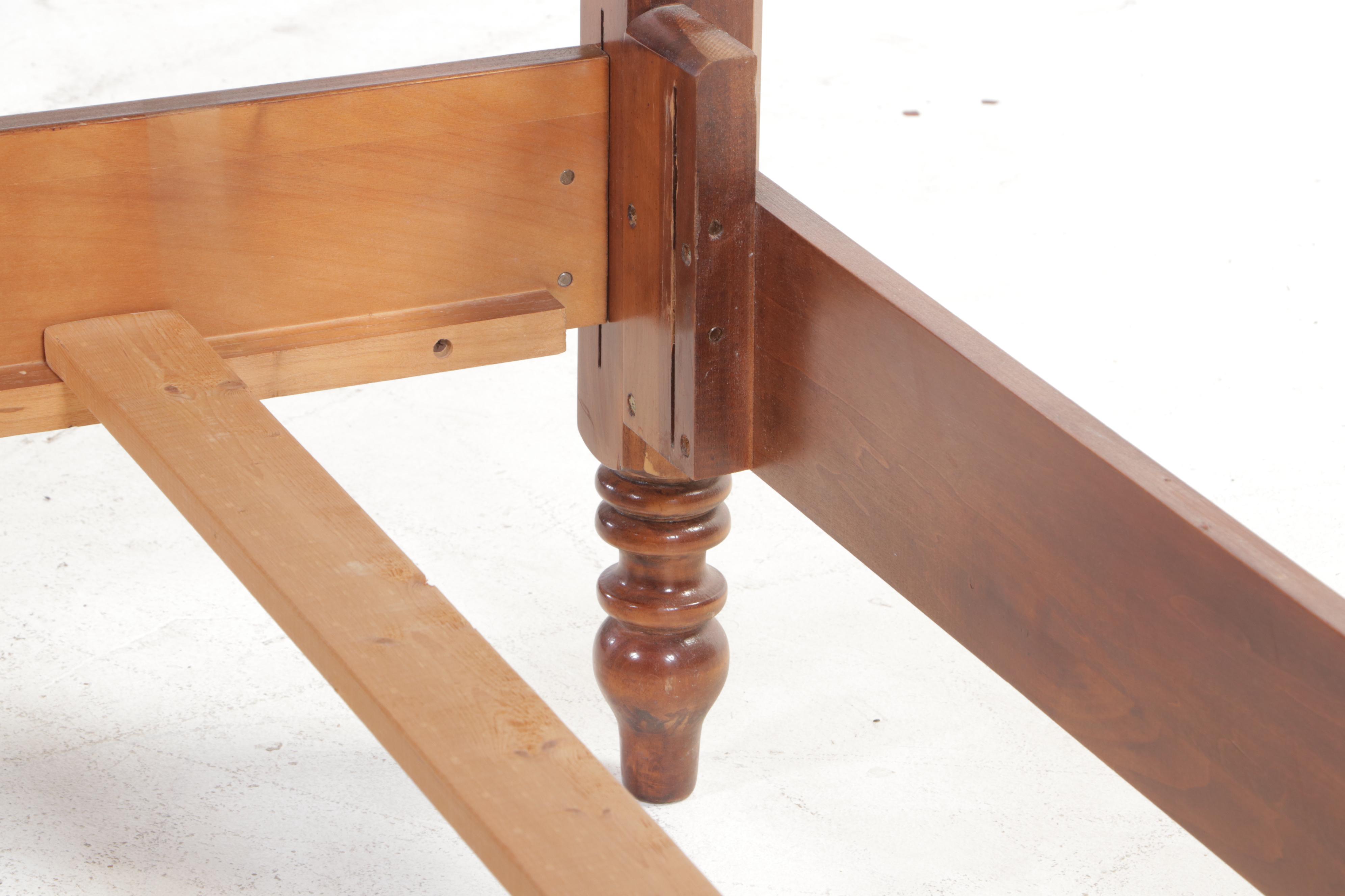 Lexington Furniture Empire Style Cherrywood and Maple Full/Queen Size Bed