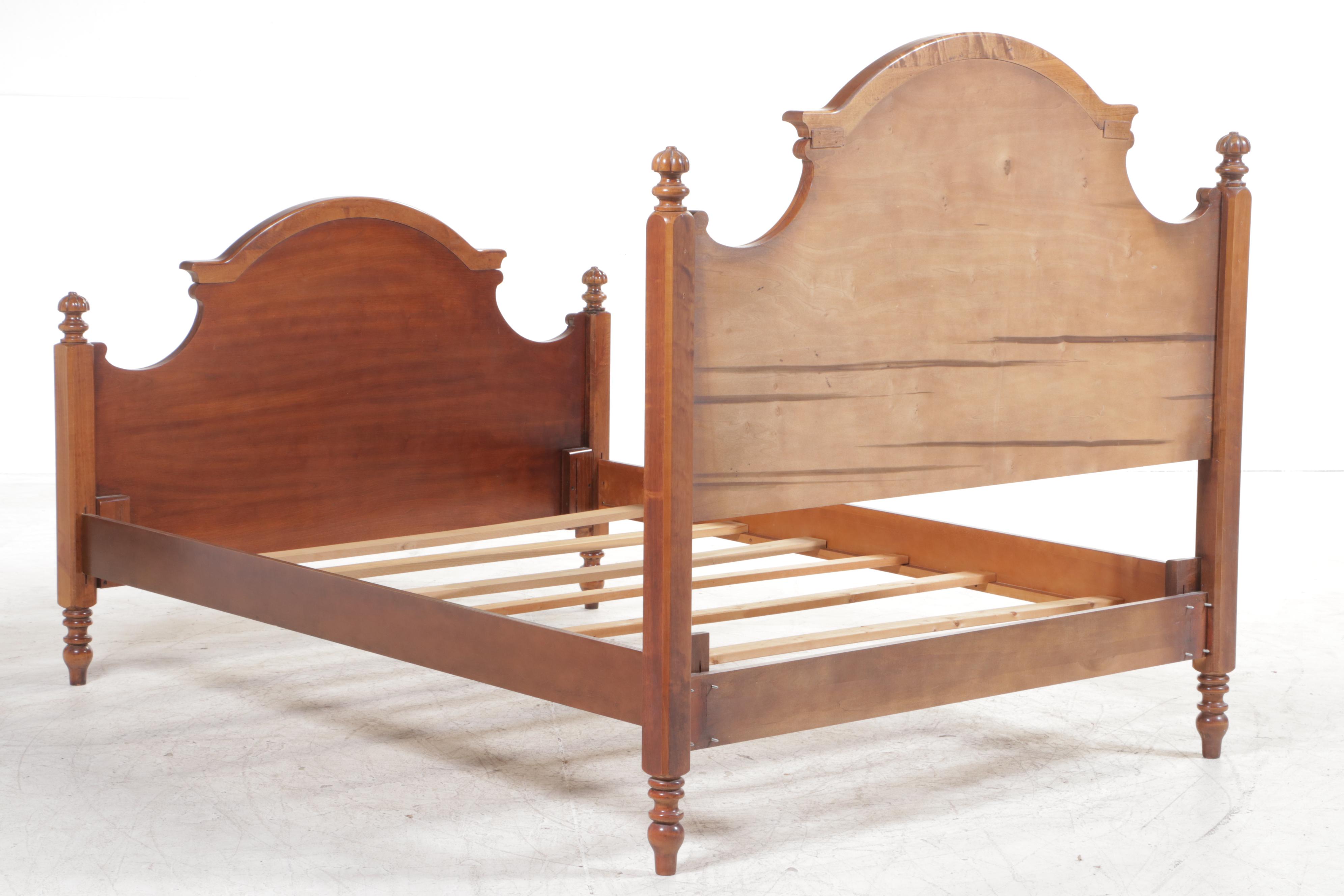 Lexington Furniture Empire Style Cherrywood and Maple Full/Queen Size Bed