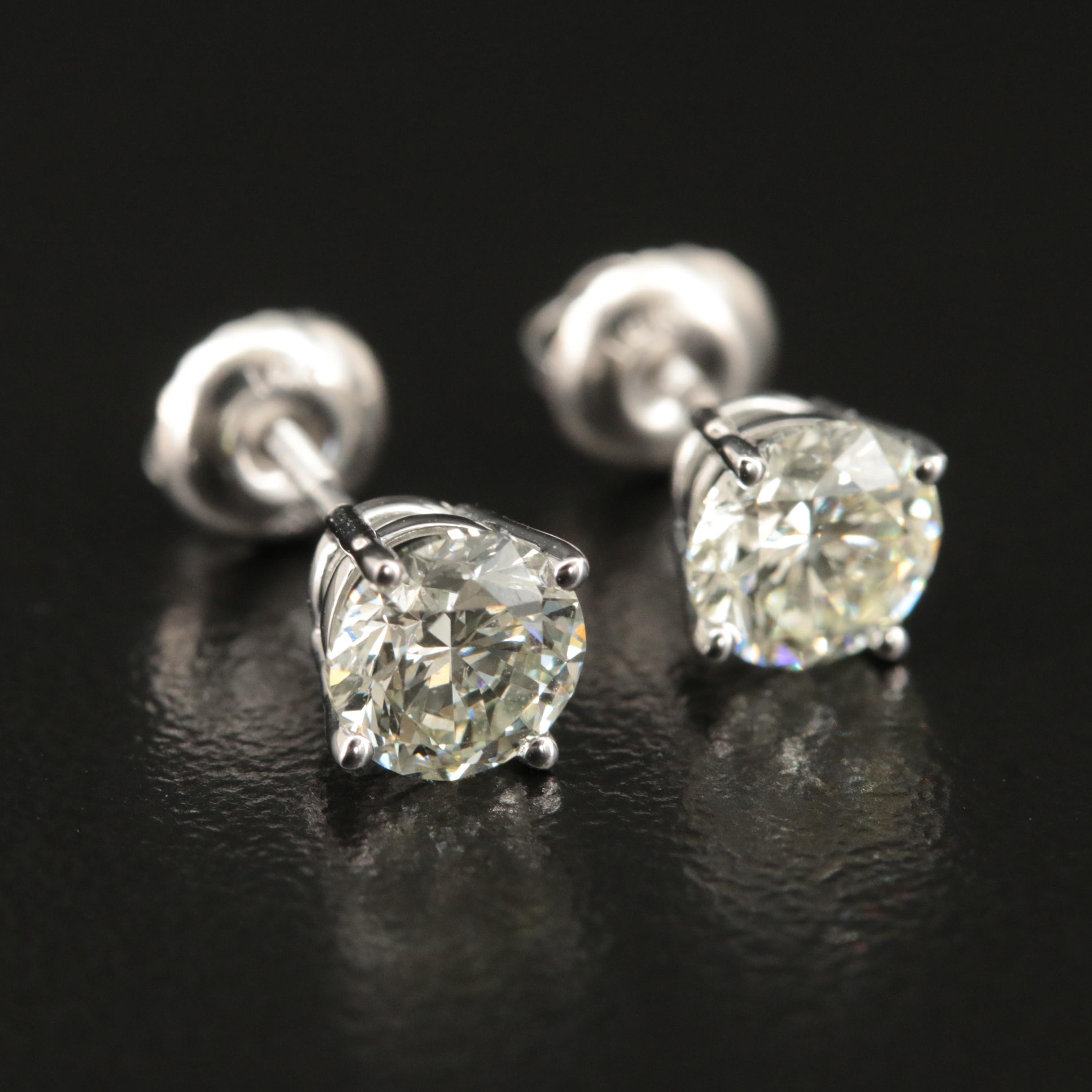 14K 1.25 CTW Lab Grown Diamond Stud Earrings