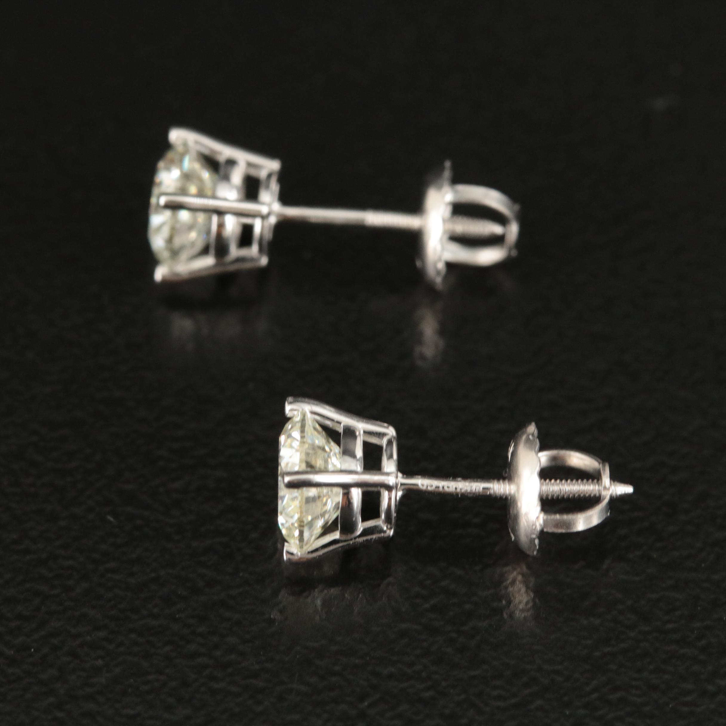14K 1.25 CTW Lab Grown Diamond Stud Earrings