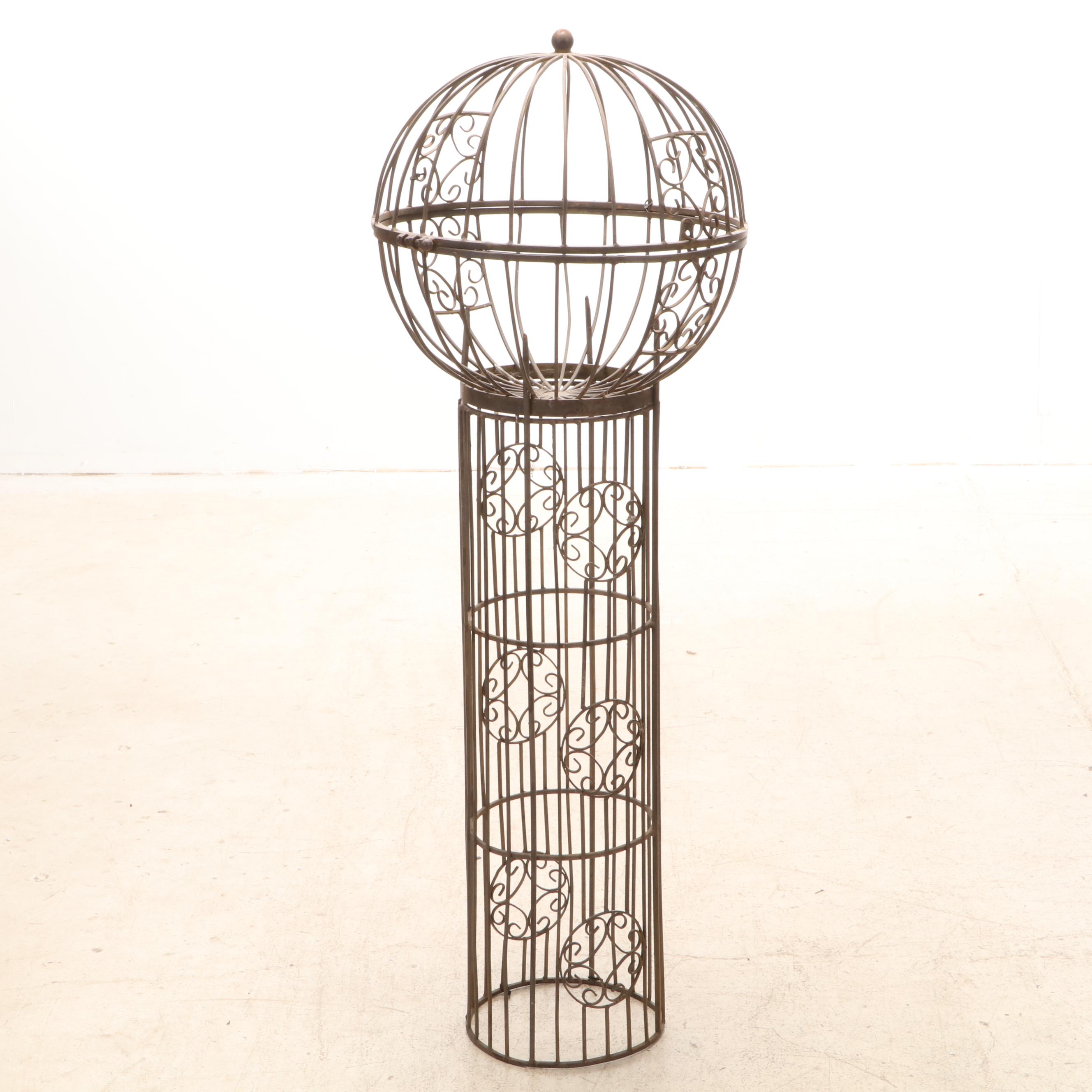 Wrought Metal Garden Globe Accent
