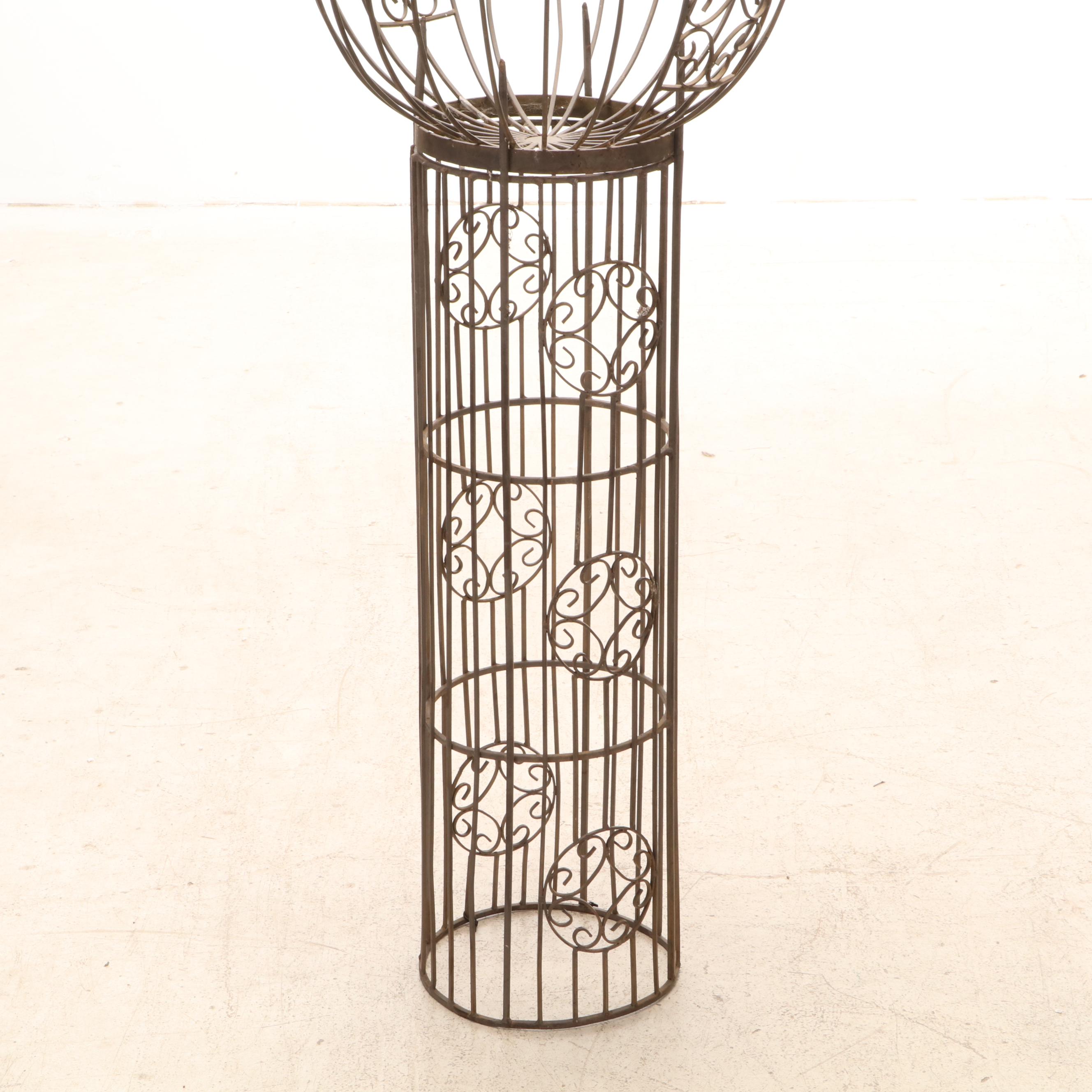 Wrought Metal Garden Globe Accent