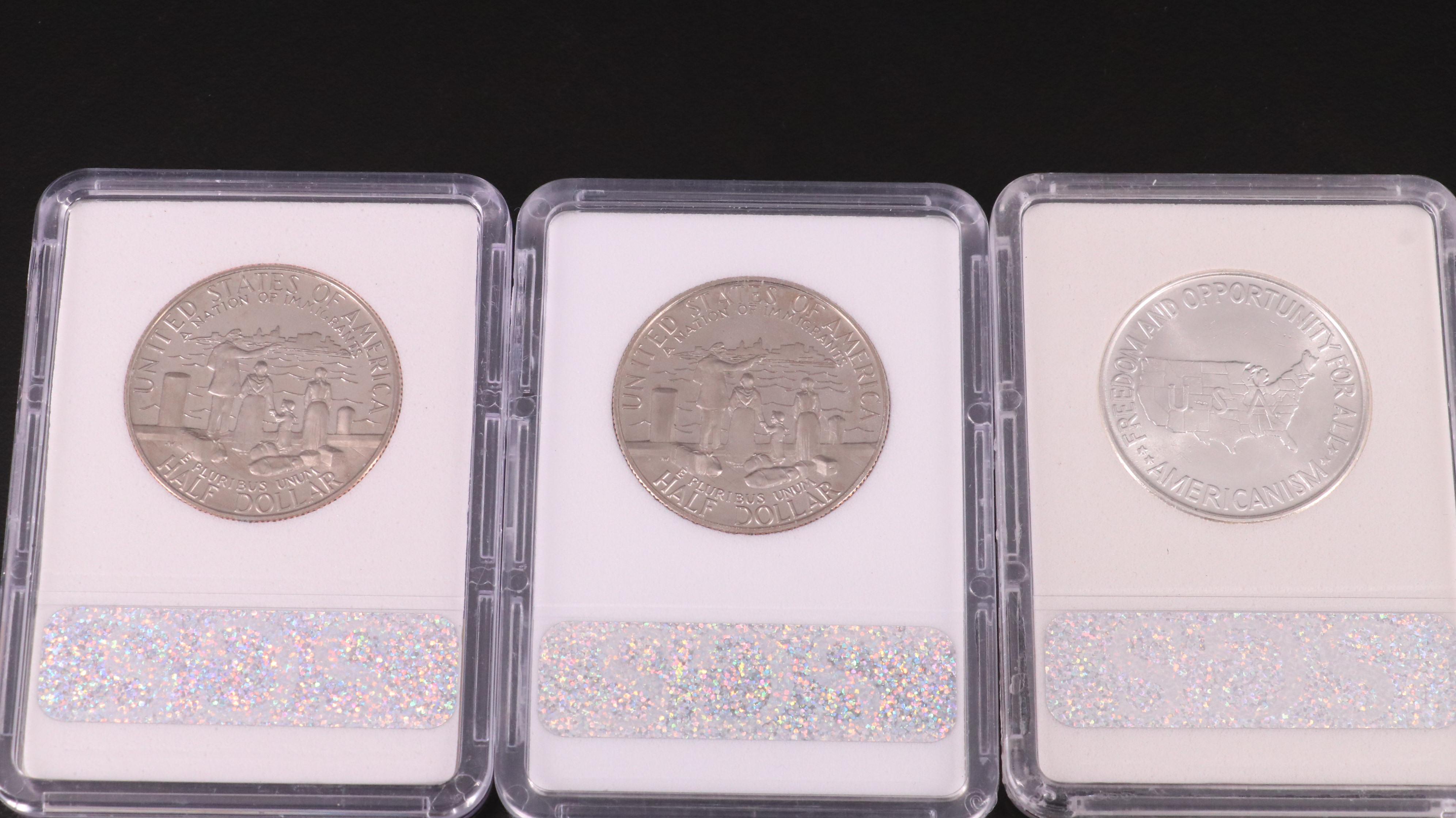 Three Commemorative Half Dollars Including Silver