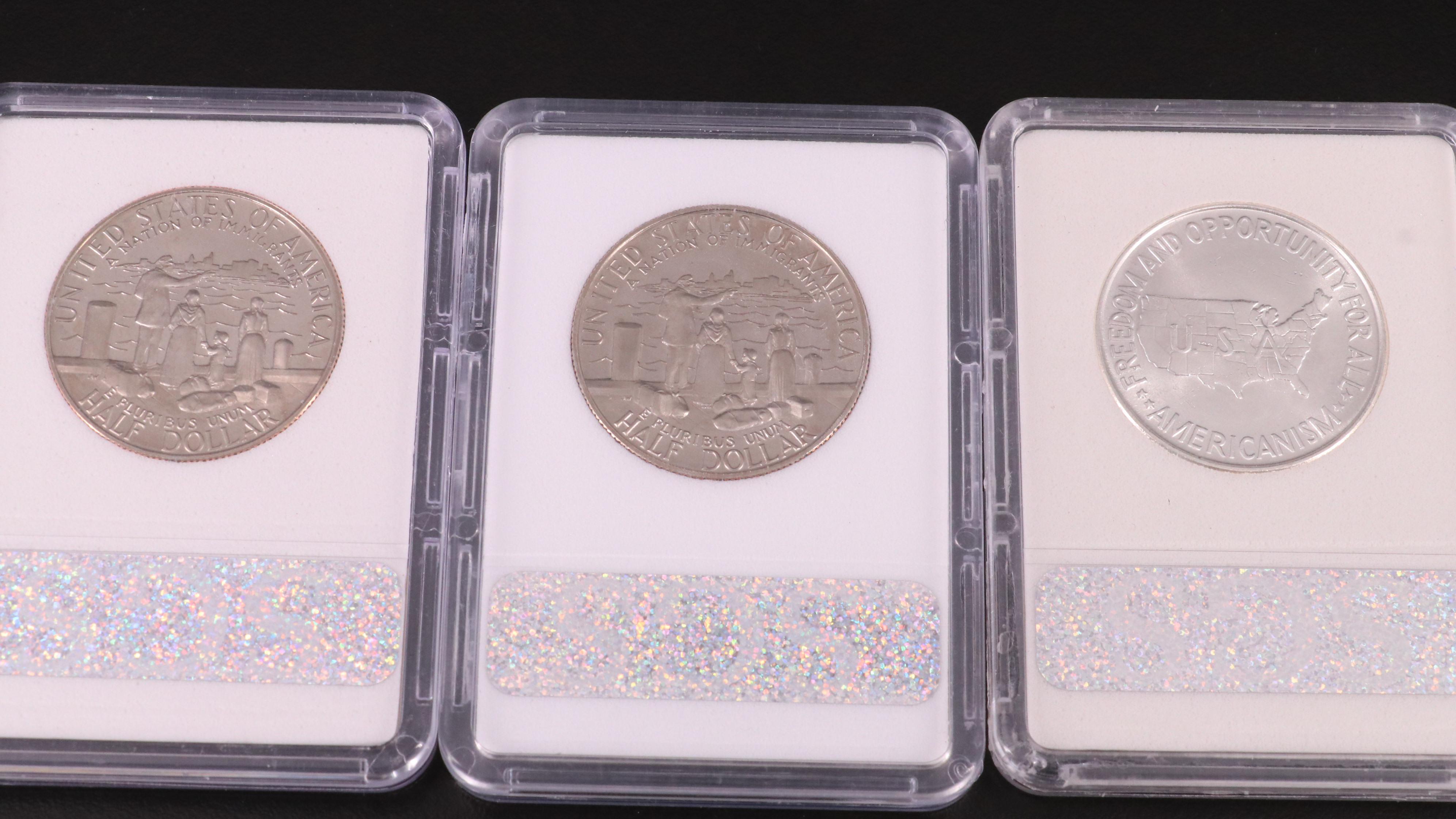 Three Commemorative Half Dollars Including Silver