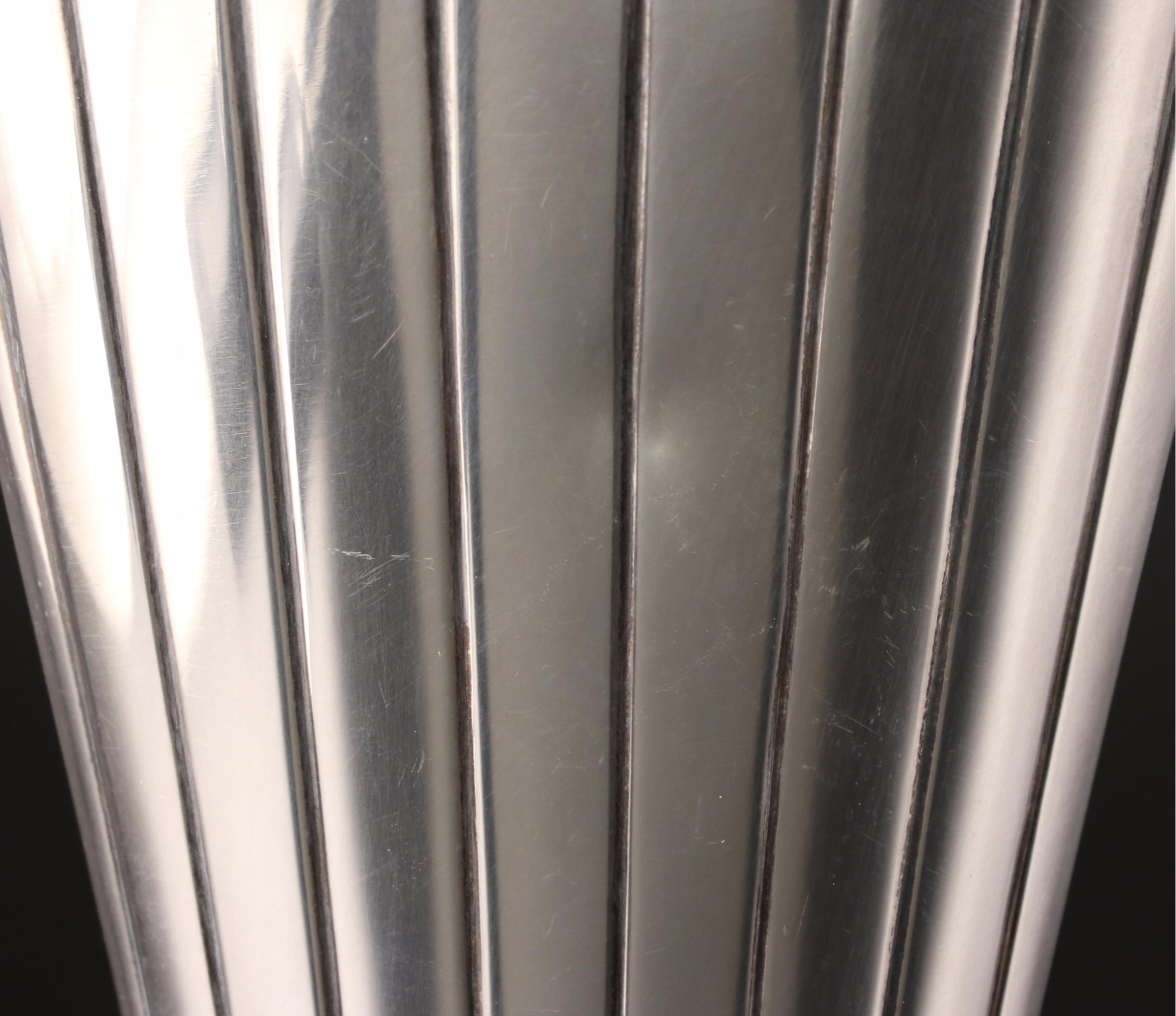 Durgin/Gorham Art Deco Weighted Sterling Silver Fluted Vase, Early 20th Century