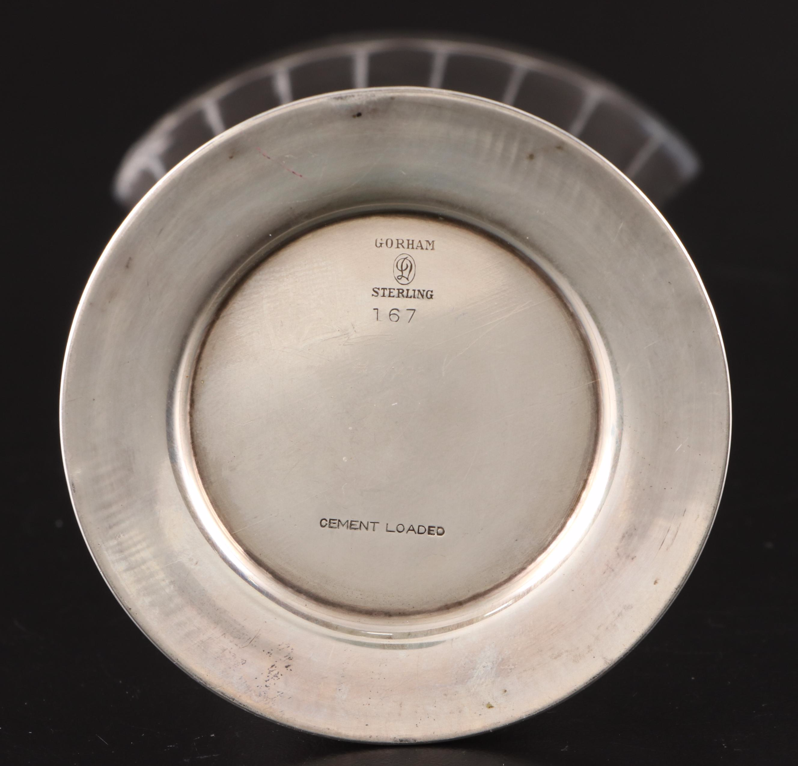 Durgin/Gorham Art Deco Weighted Sterling Silver Fluted Vase, Early 20th Century