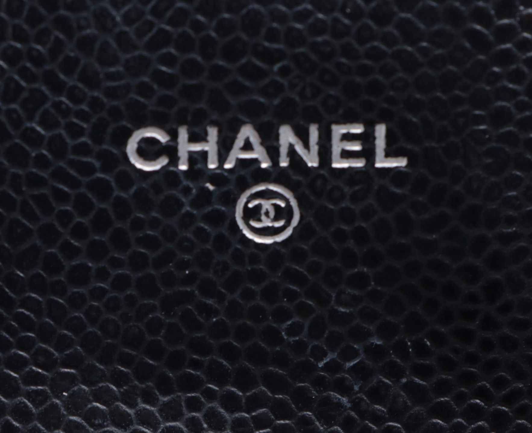 Chanel Classic Flap Long Wallet in Quilted Caviar Leather