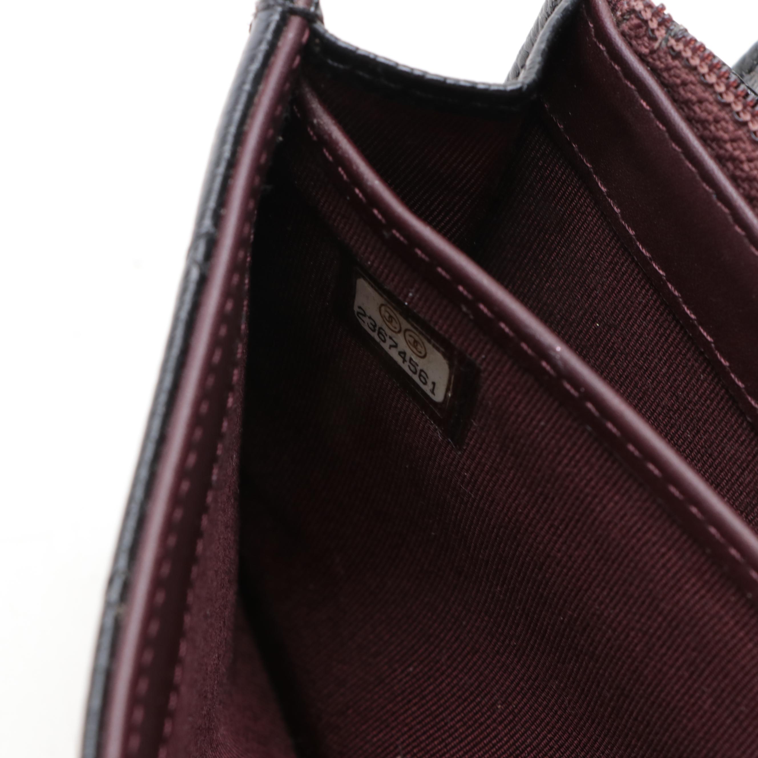 Chanel Classic Flap Long Wallet in Quilted Caviar Leather