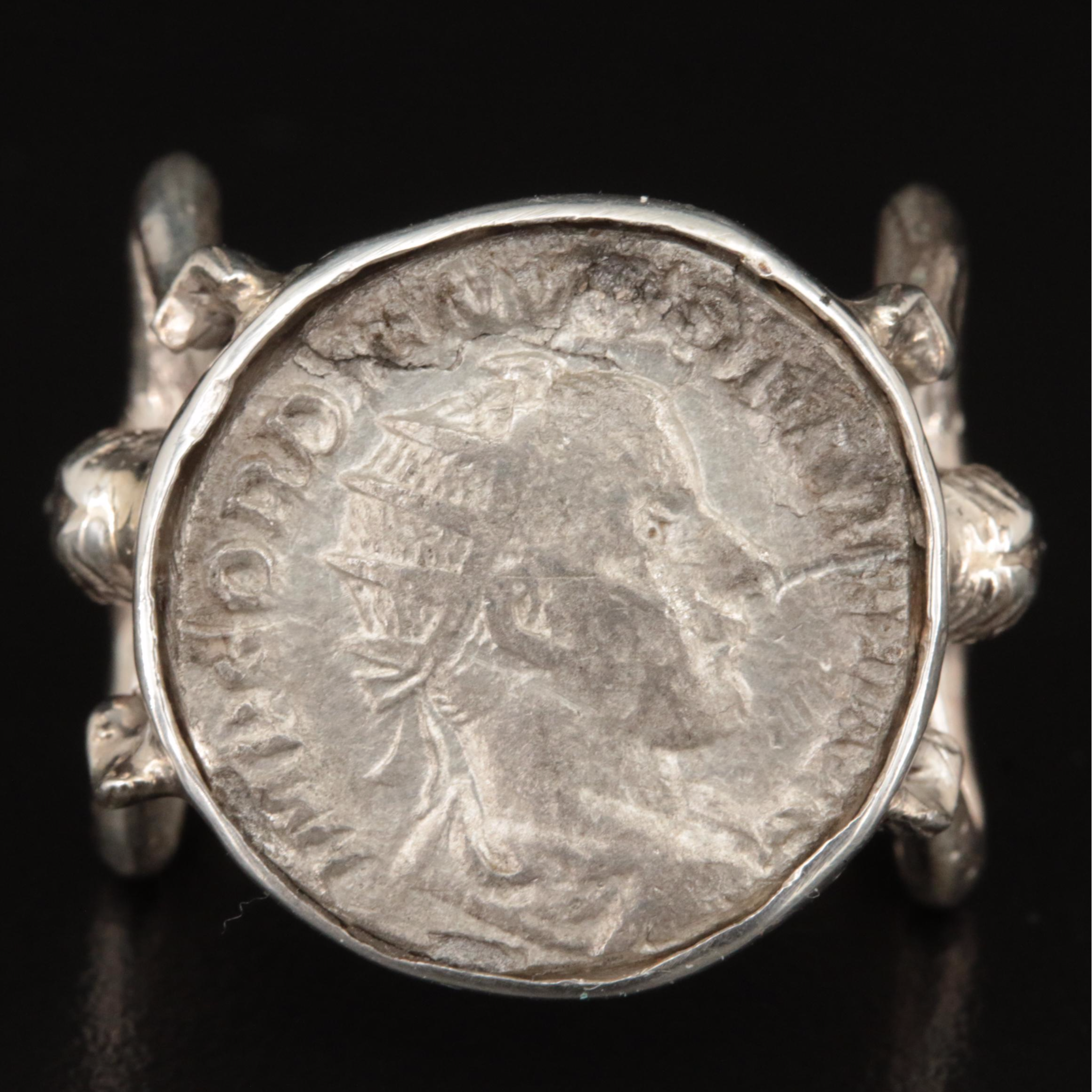 Ancient Roman Imperial Antoninianus Coin of Gordian III, ca. 238 A.D. Ring