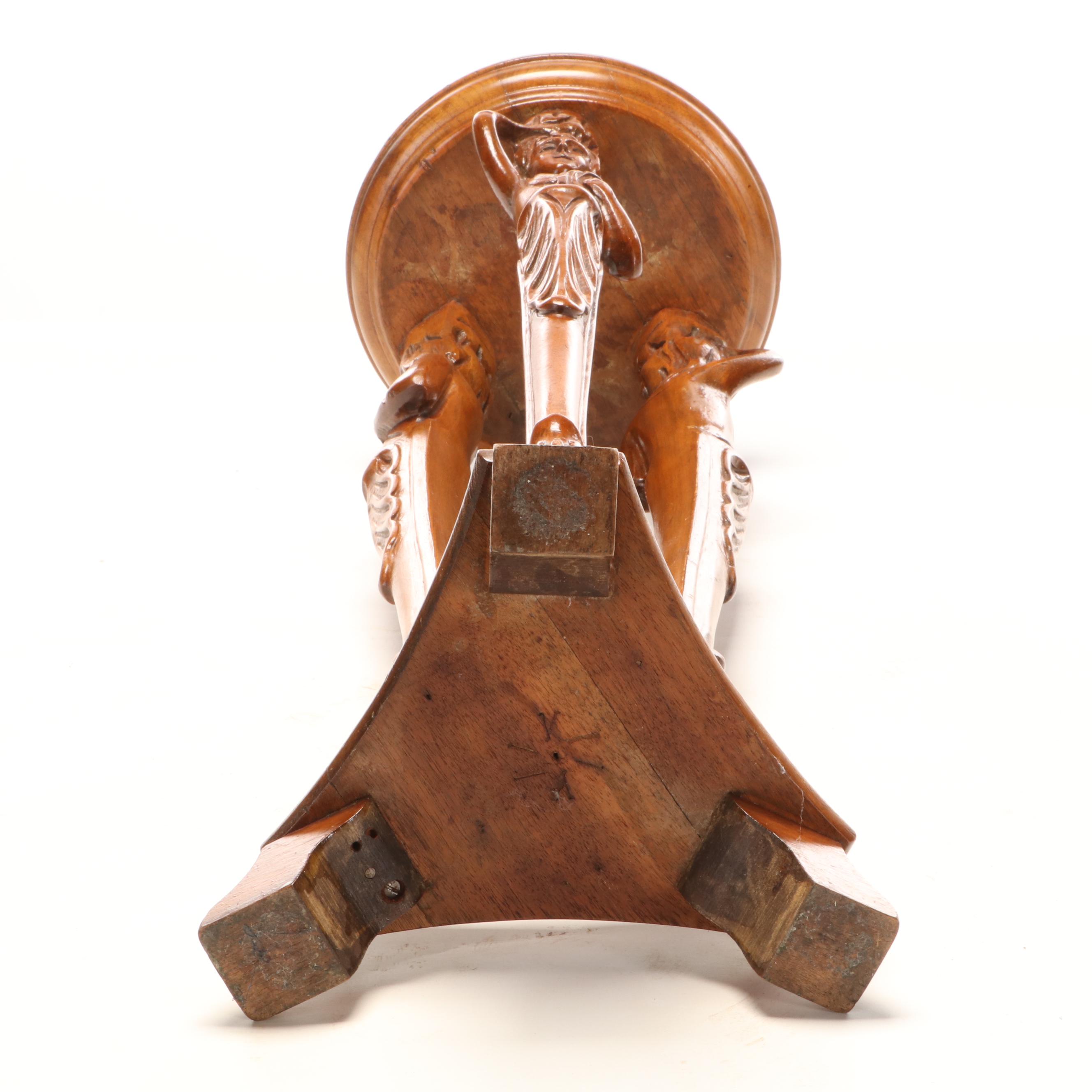 Neoclassical Style Carved Hardwood Pedestal
