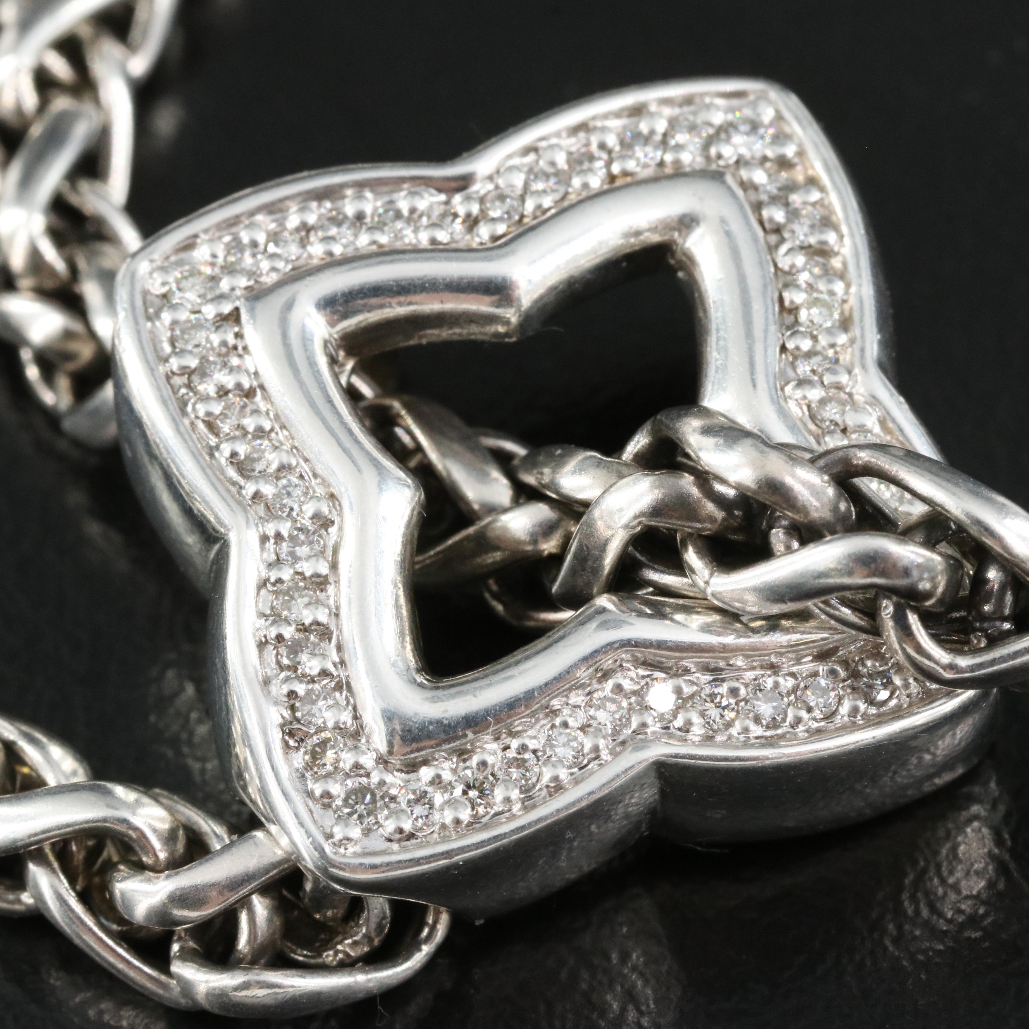 Vintage David Yurman Sterling Diamond Necklace