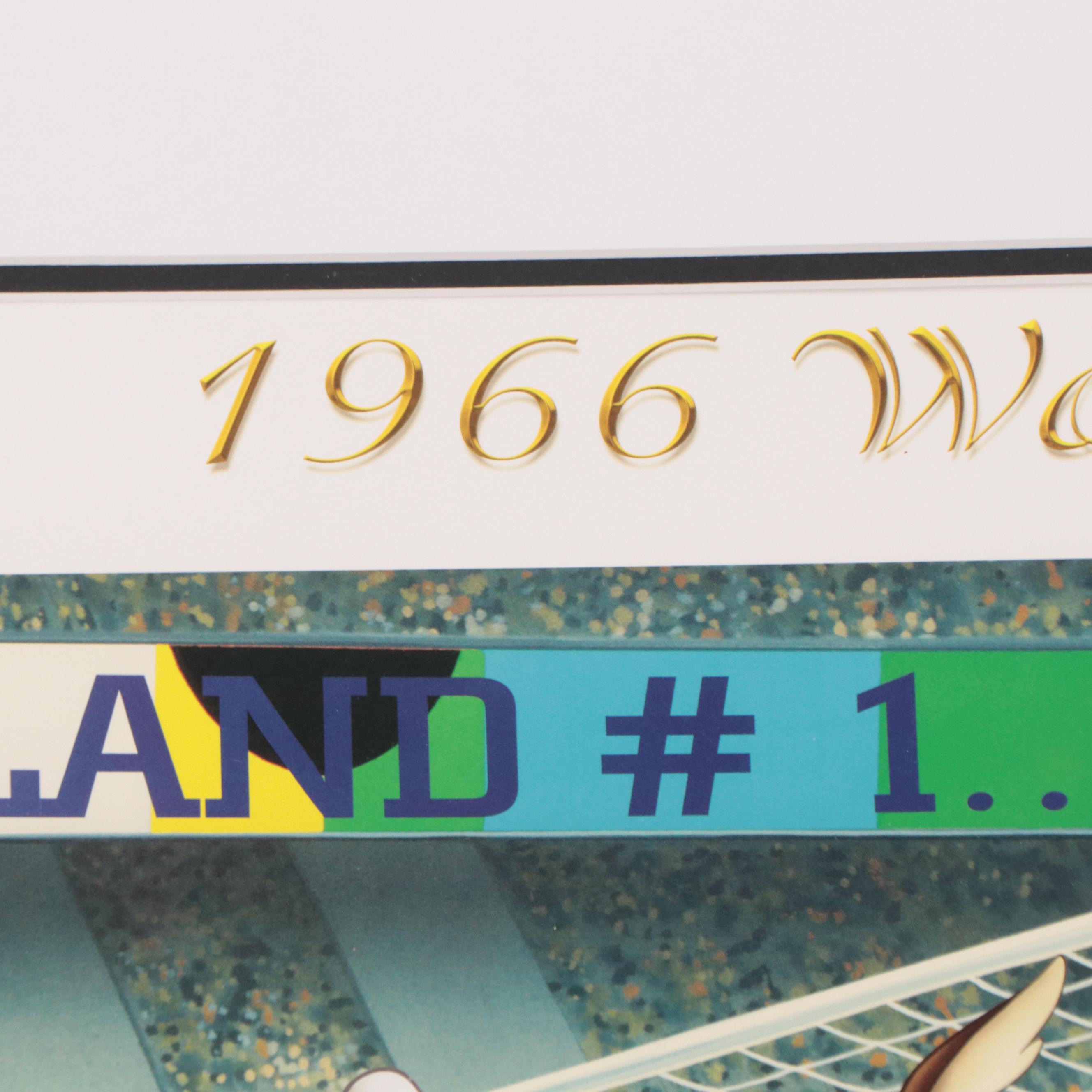 1966 FIFA World Champs England's "Three Lions" Offset Litho of Looney Tunes