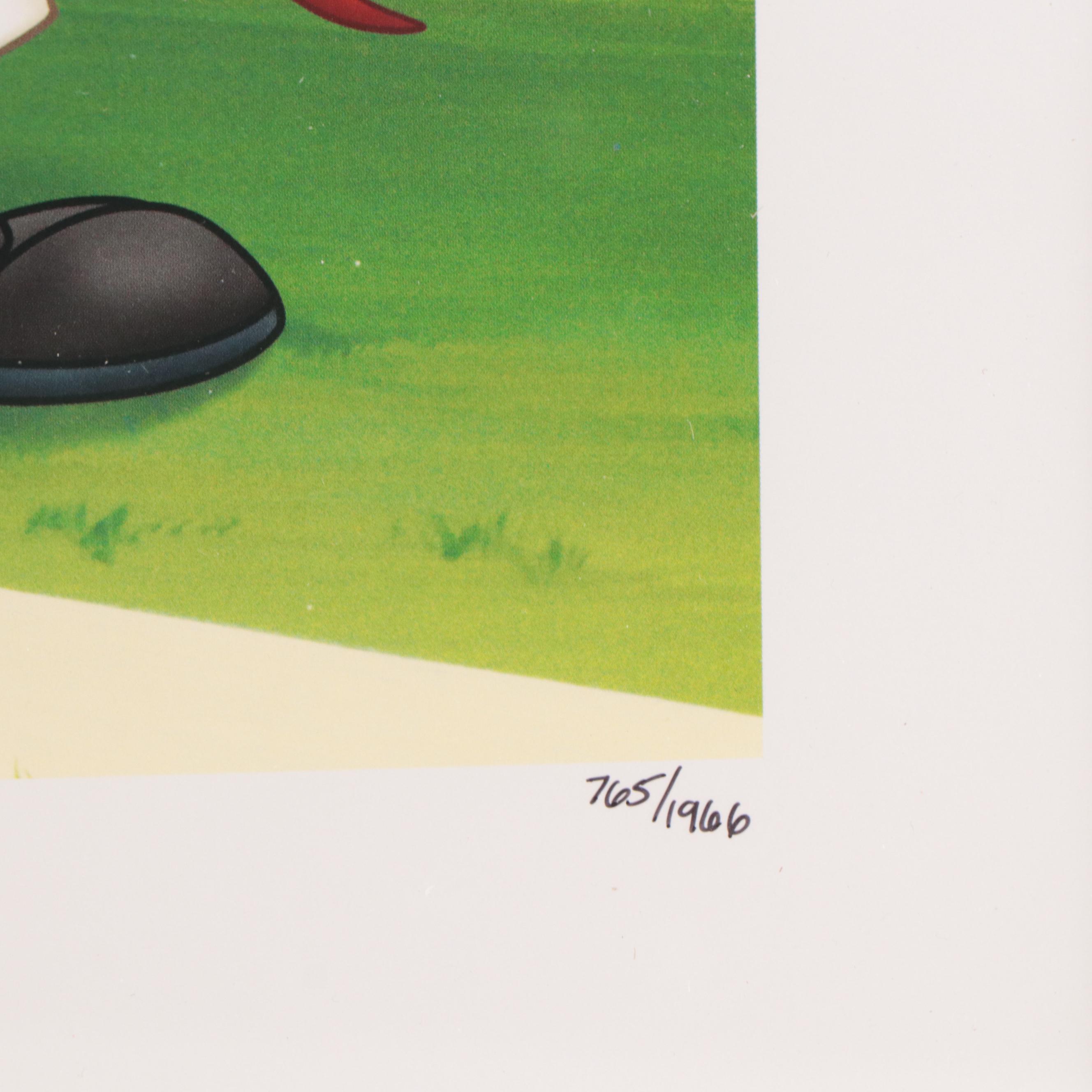 1966 FIFA World Champs England's "Three Lions" Offset Litho of Looney Tunes