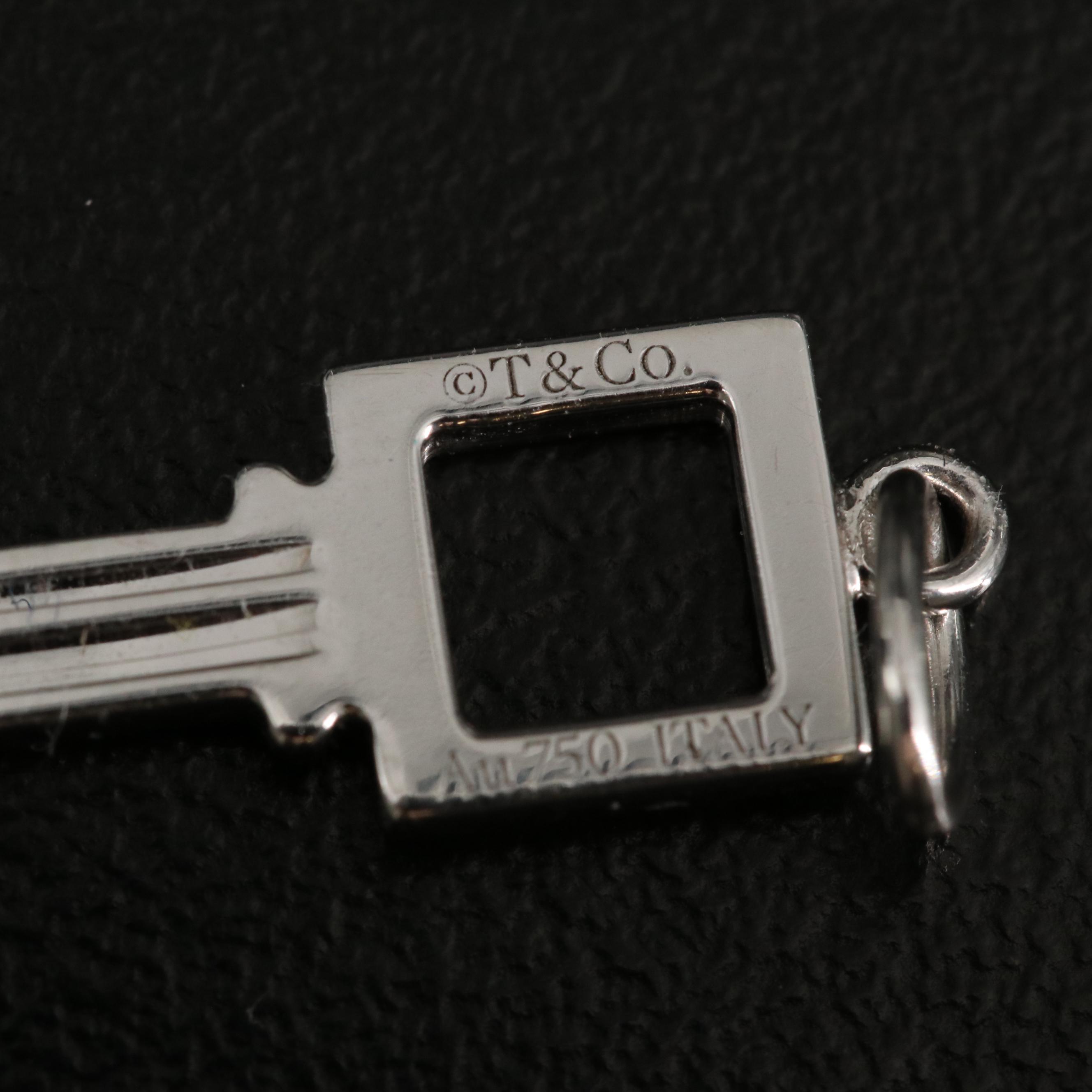 Tiffany & Co. "Modern Keys" 18K 0.09 CTW Diamond Pendant