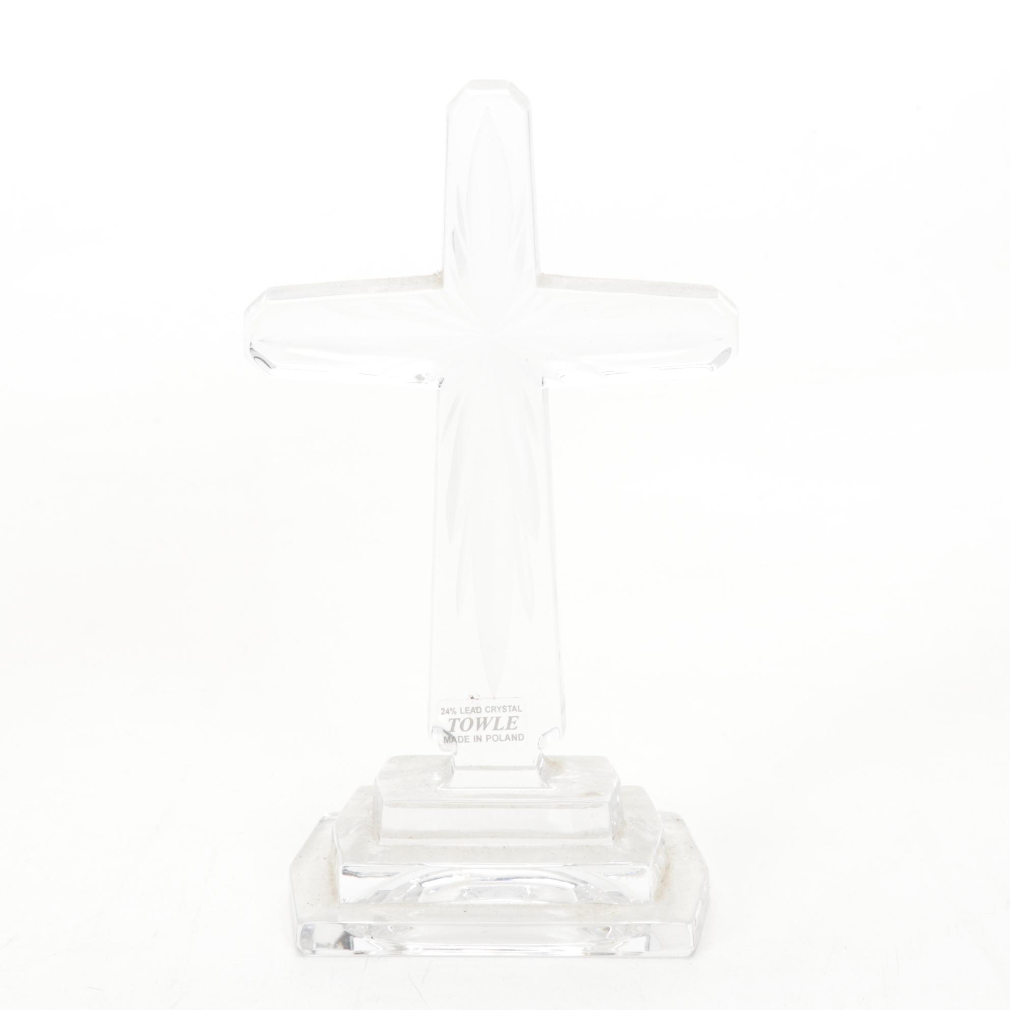 Fenton Cobalt Glass Christmas Trees, Towle Cross, Maestri Vetrai Vase, and More