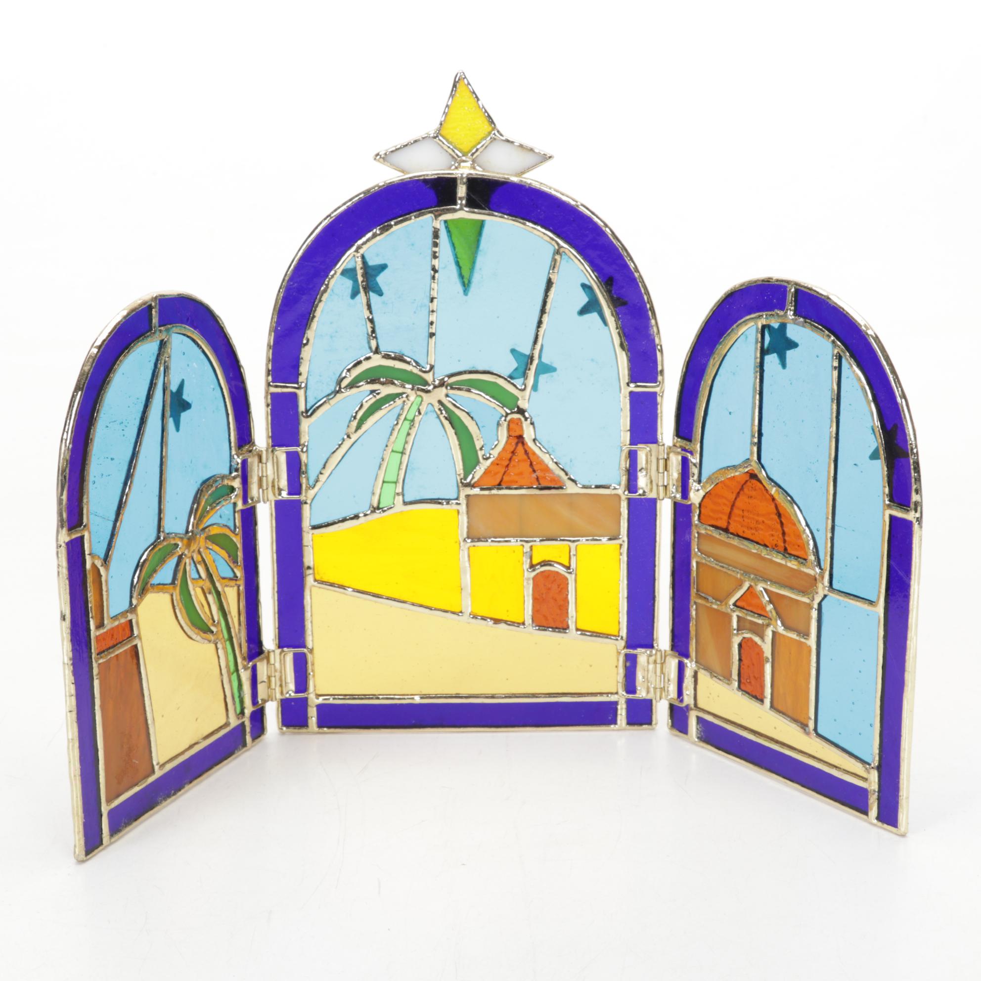 Fenton Cobalt Glass Christmas Trees, Towle Cross, Maestri Vetrai Vase, and More