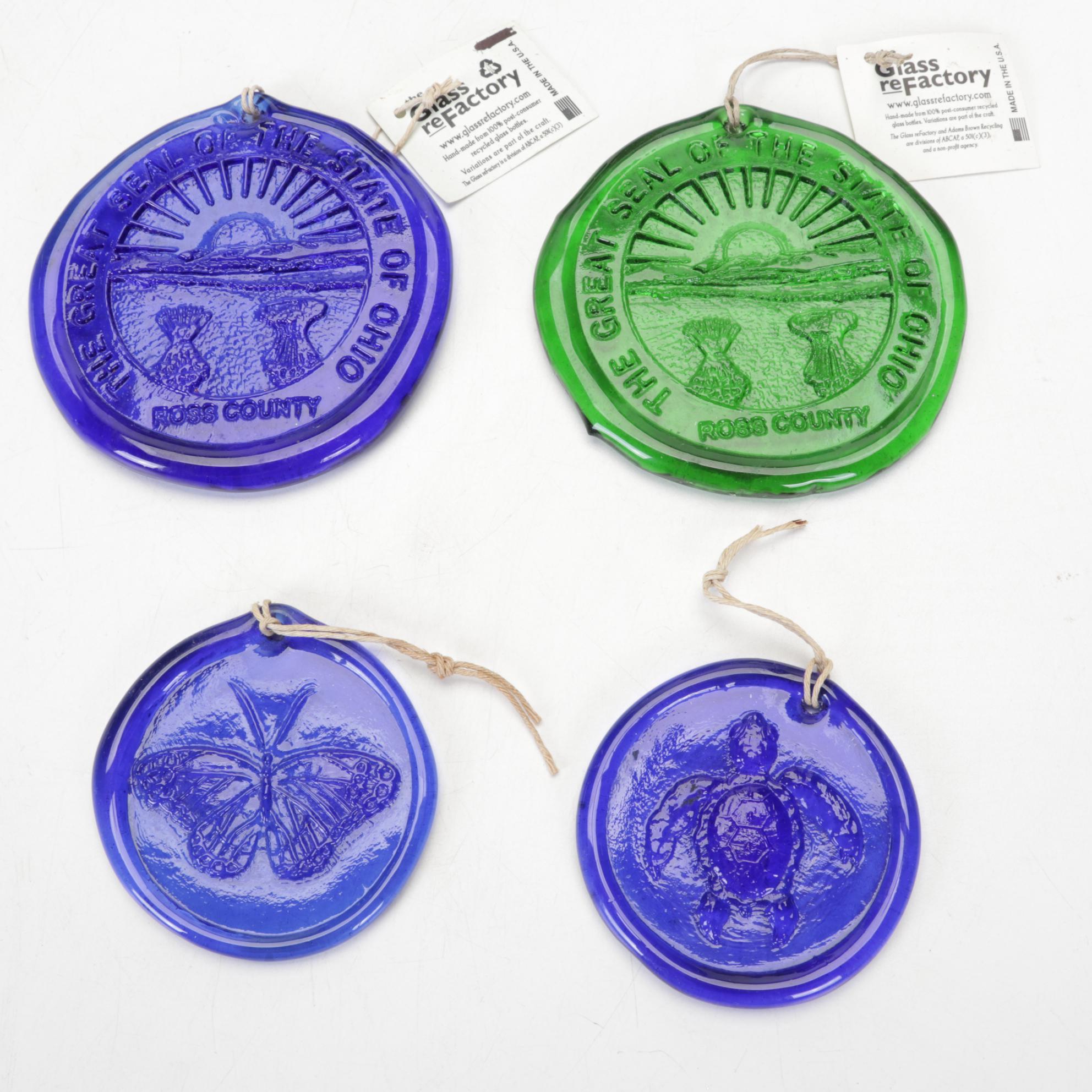 Fenton Cobalt Glass Christmas Trees, Towle Cross, Maestri Vetrai Vase, and More