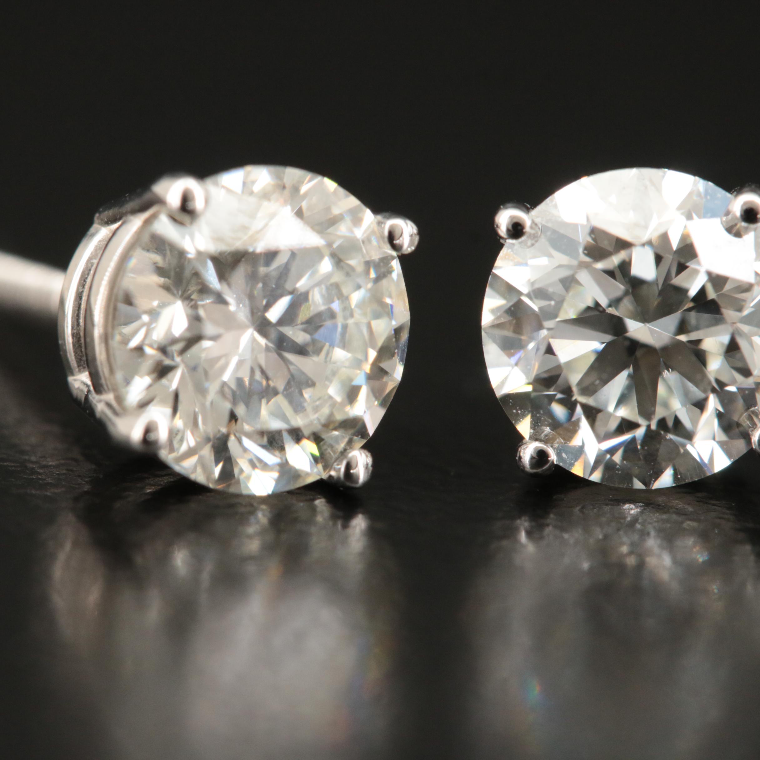 14K 2.04 CTW Lab Grown Diamond Stud Earrings