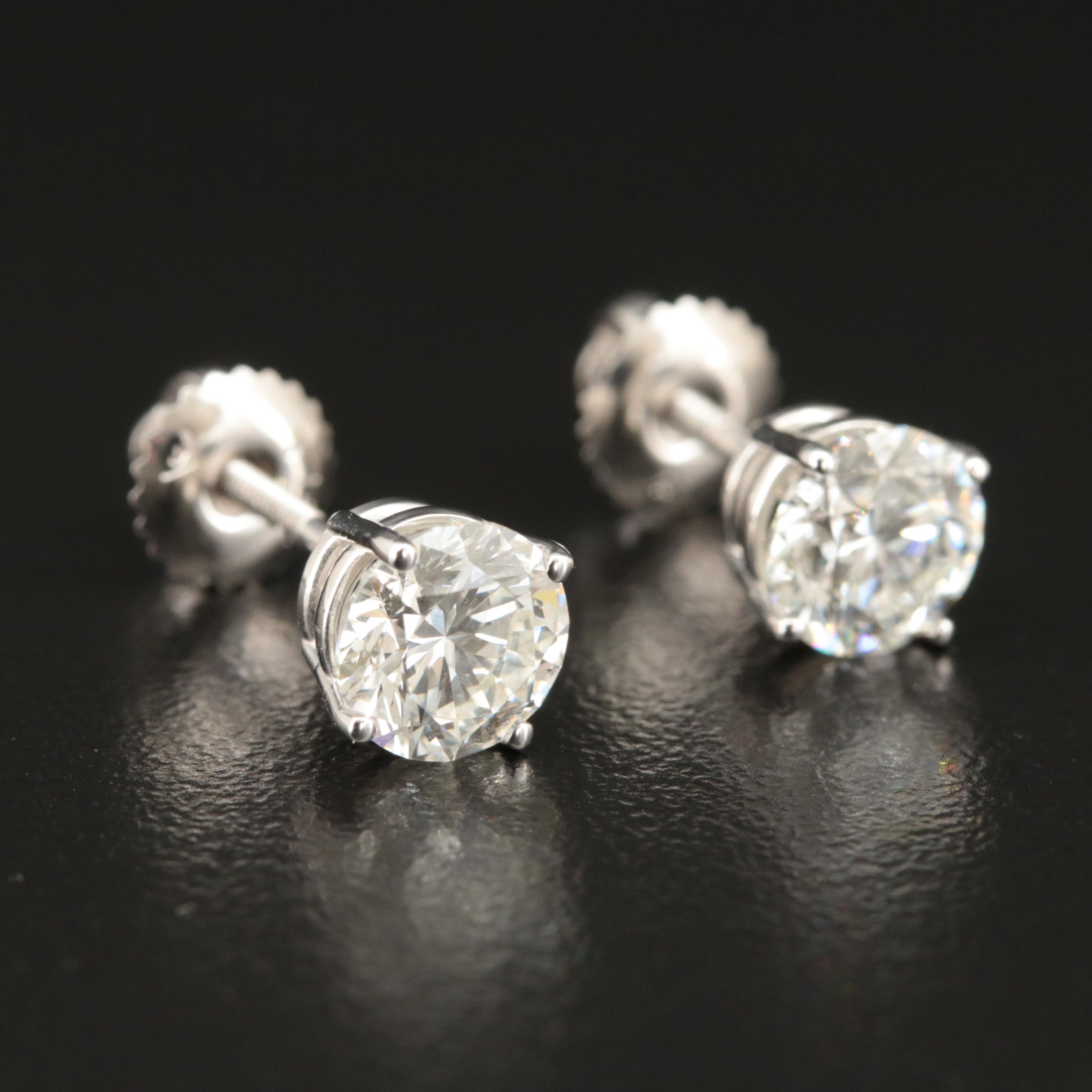 14K 2.04 CTW Lab Grown Diamond Stud Earrings