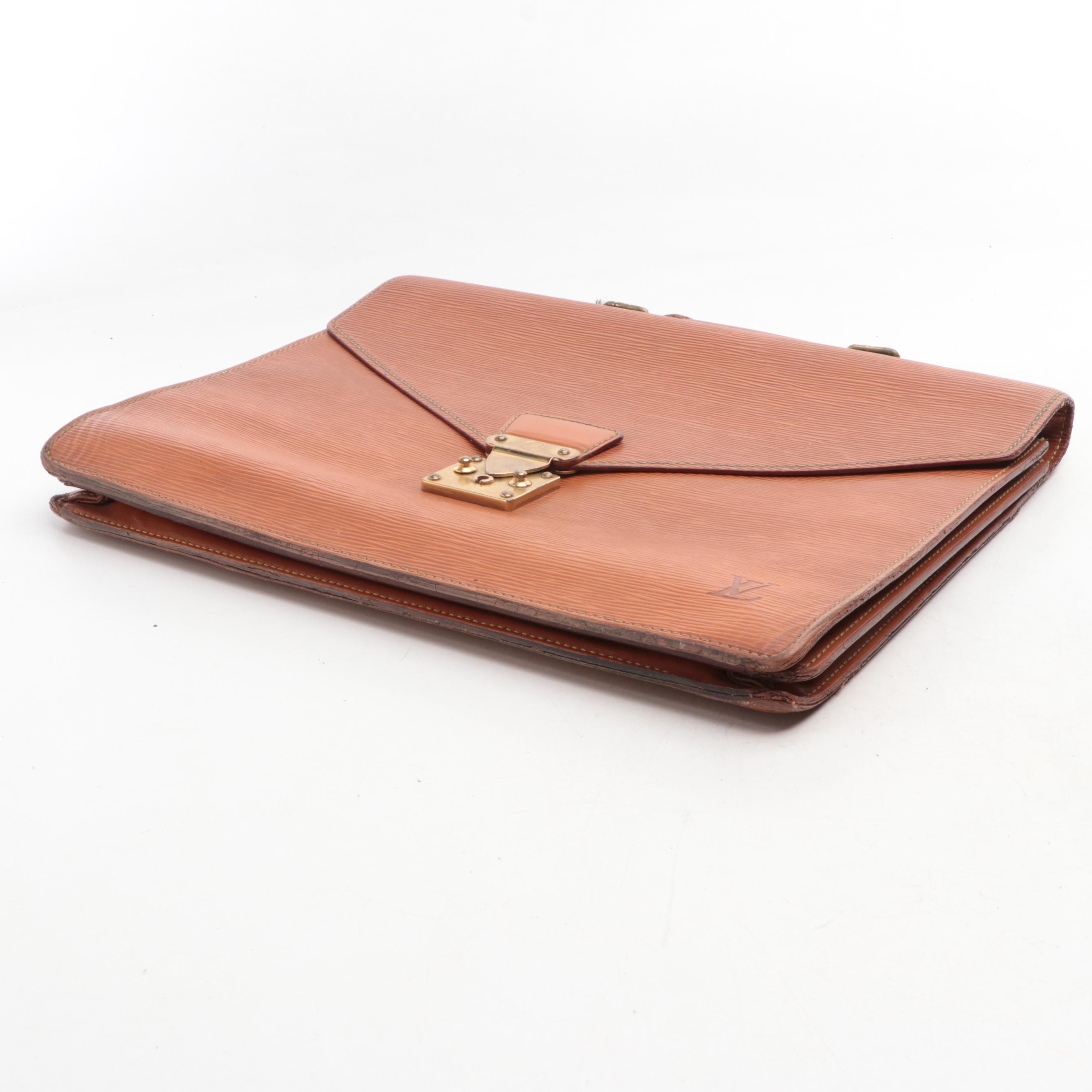 Louis Vuitton Ambassador Two Compartment Briefcase in Cipango Gold Epi Leather