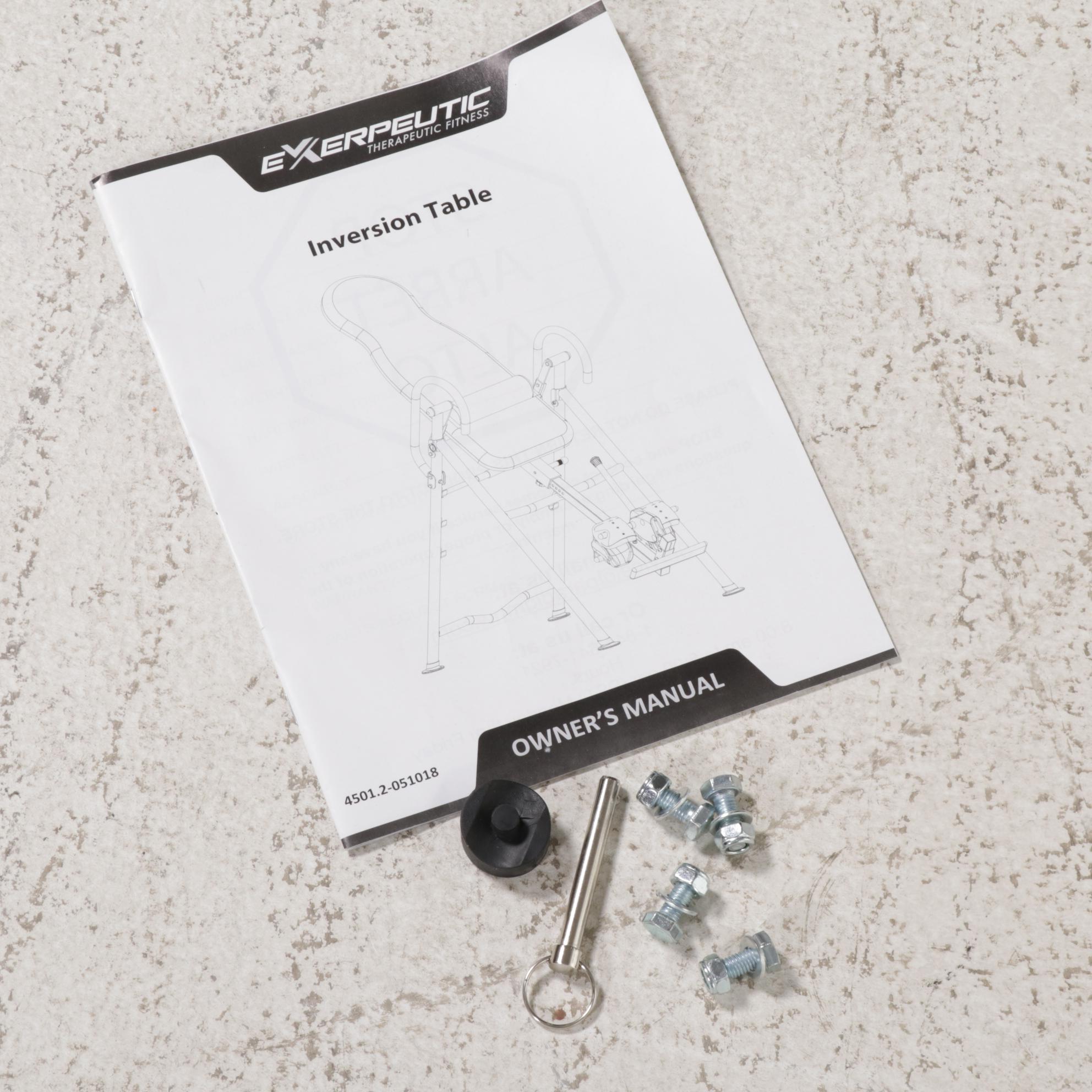 Exerpeutic Inversion Table with AirSoft Ankle Holders