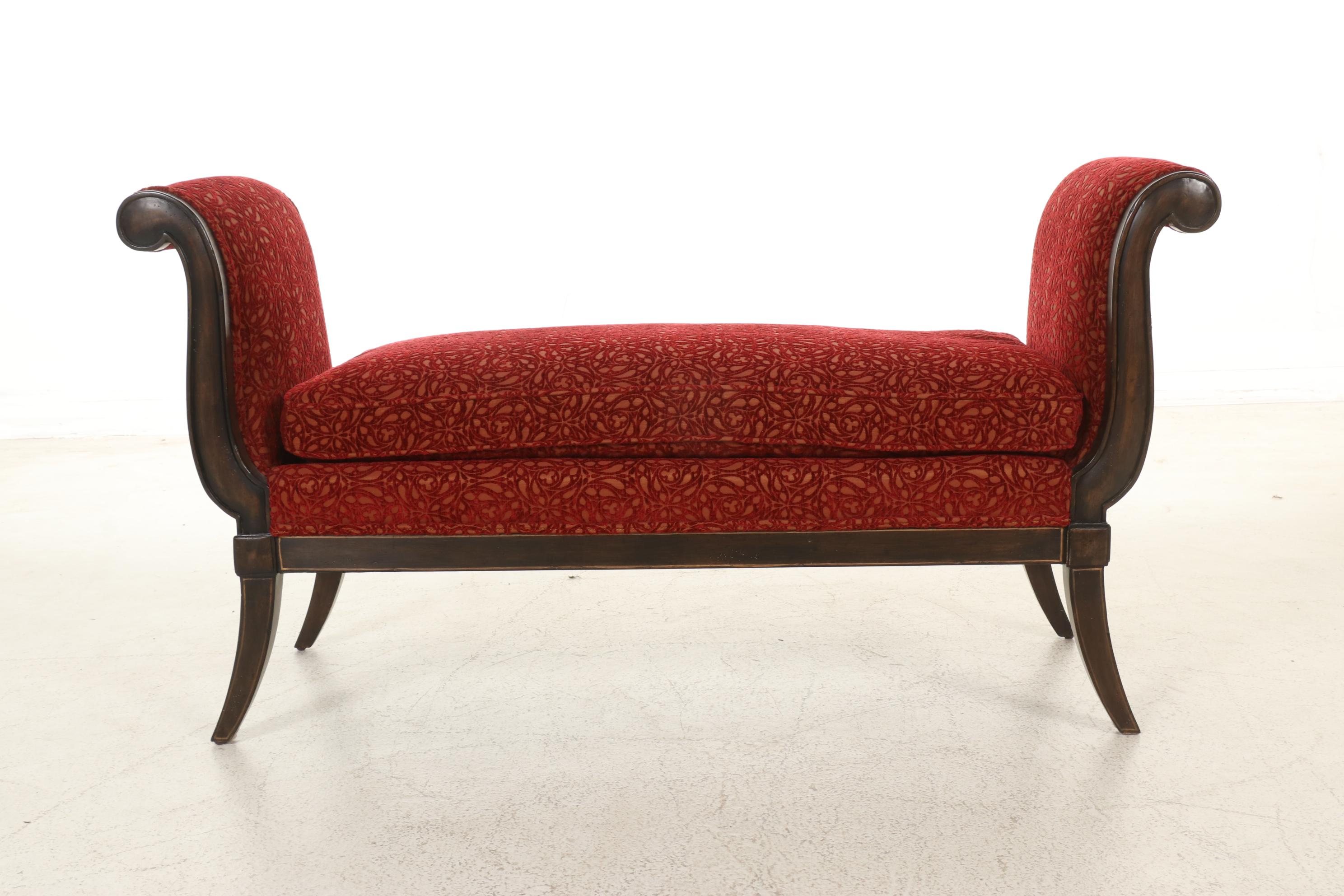 Pair of Baker Furniture Custom-Upholstered Benches