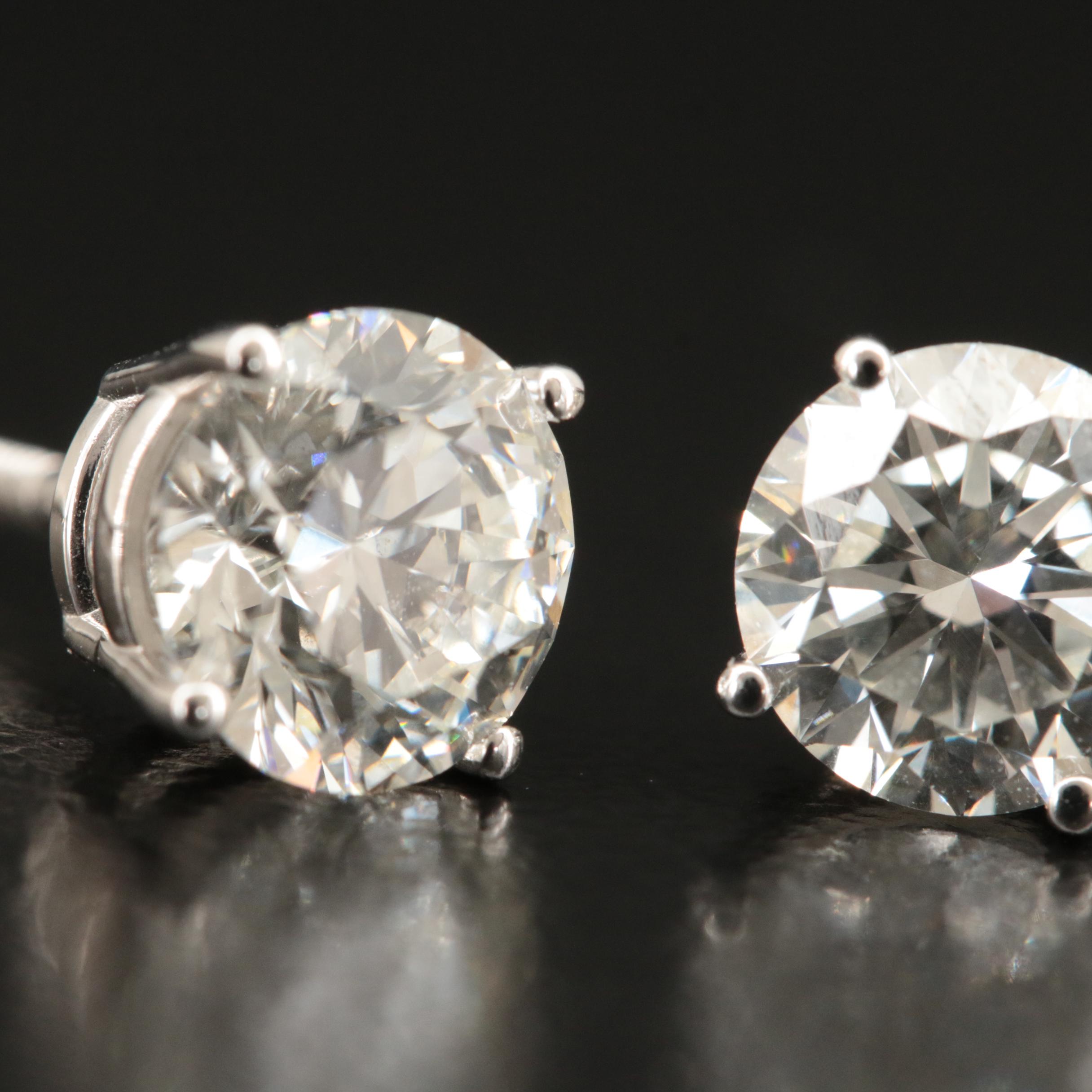 14K 2.05 CTW Lab Grown Diamond Stud Earrings