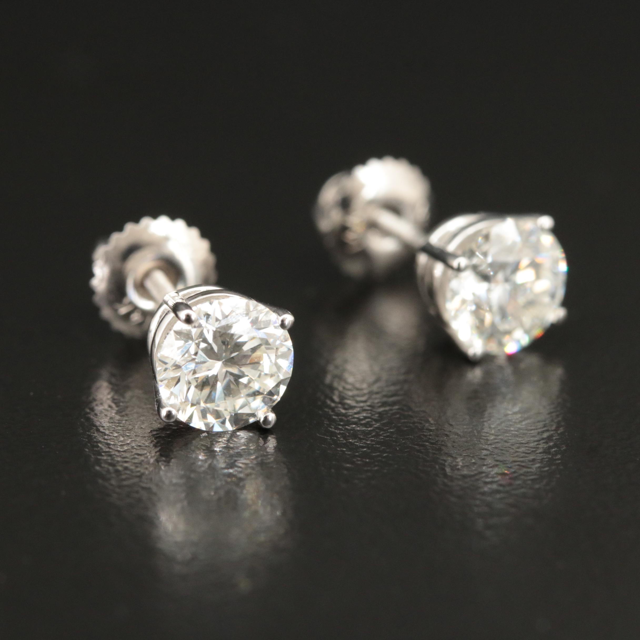 14K 2.05 CTW Lab Grown Diamond Stud Earrings