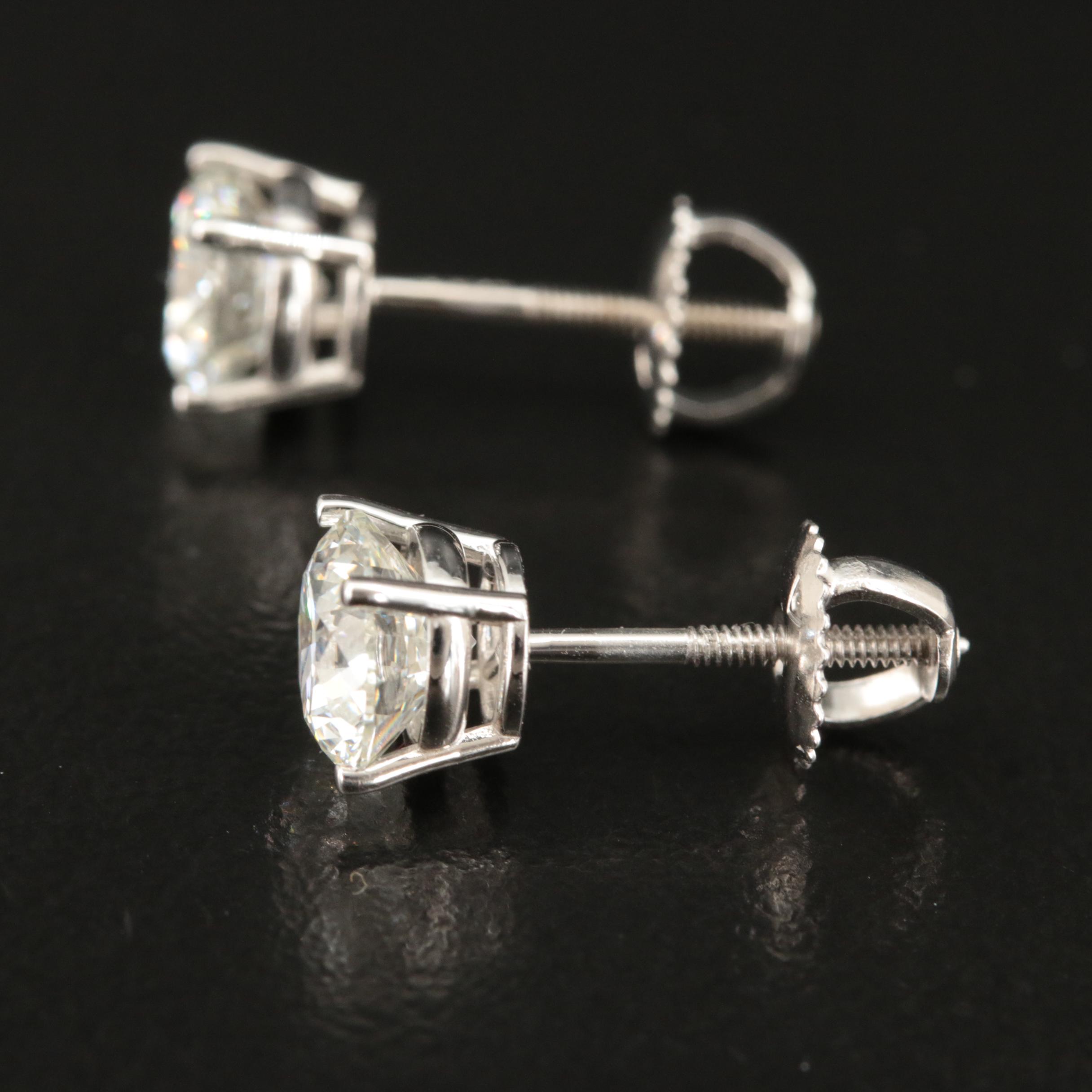 14K 2.05 CTW Lab Grown Diamond Stud Earrings