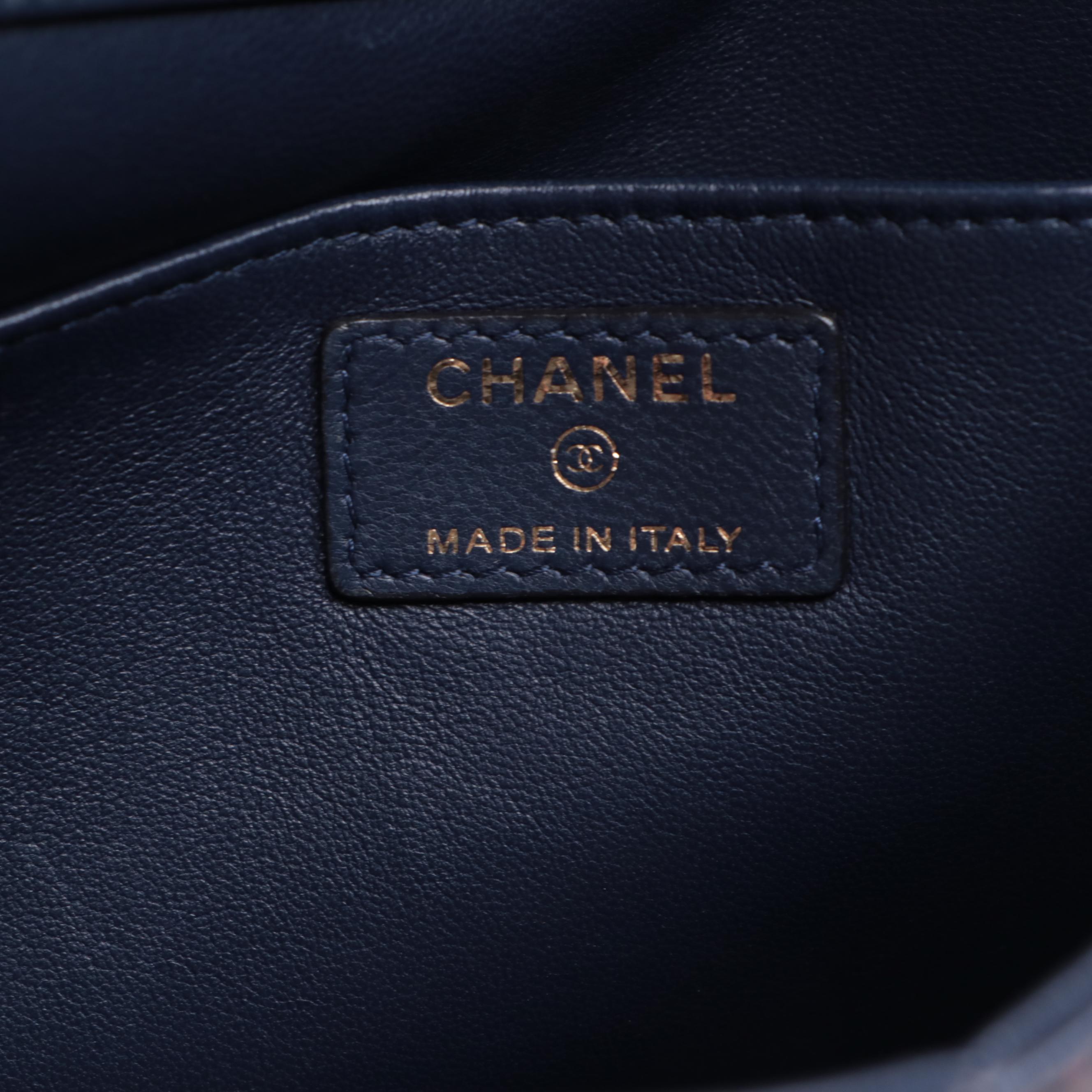 Chanel Envelope Clutch in Bicolor Lambskin Leather