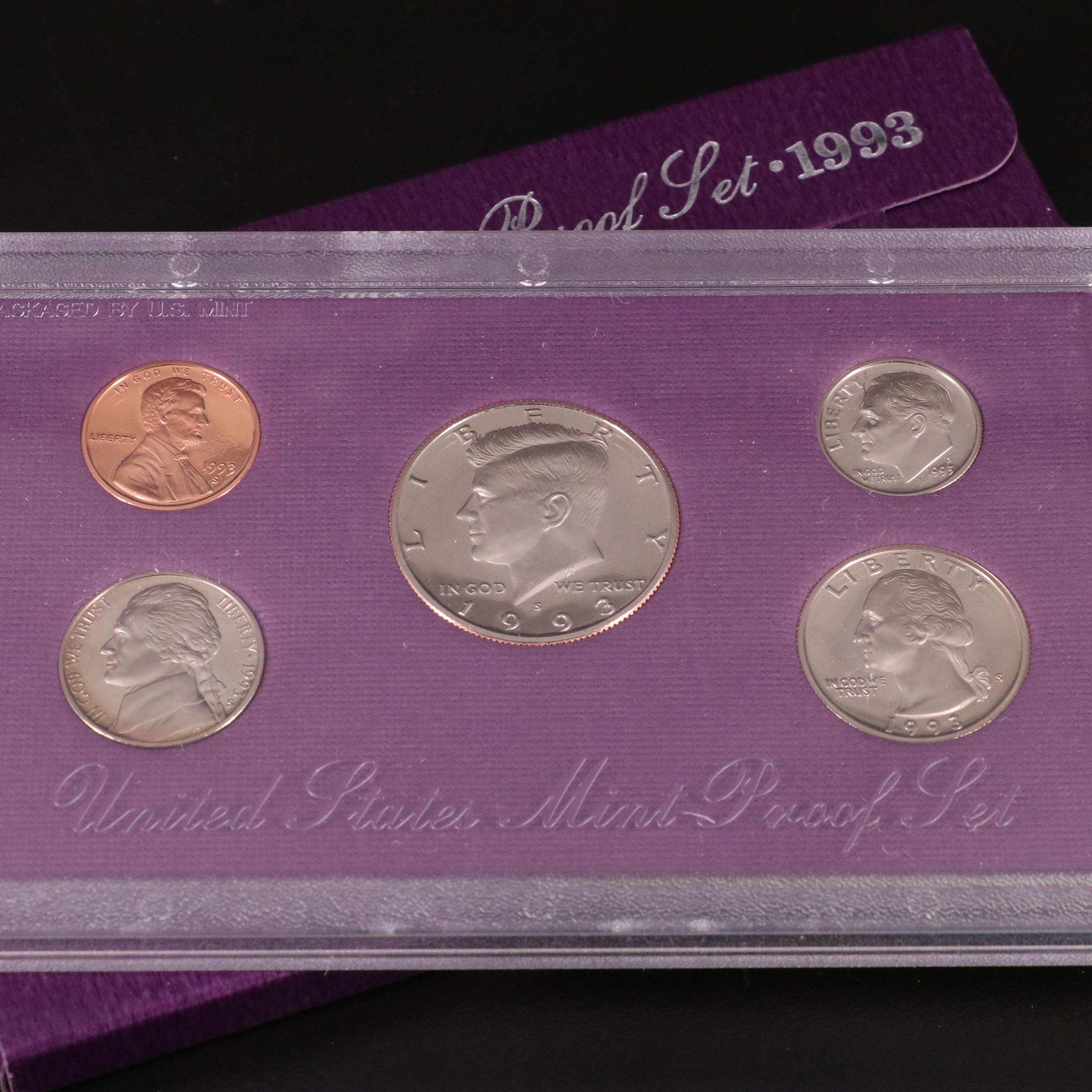 Fifteen U.S. Mint Proof Sets, 1984–1998