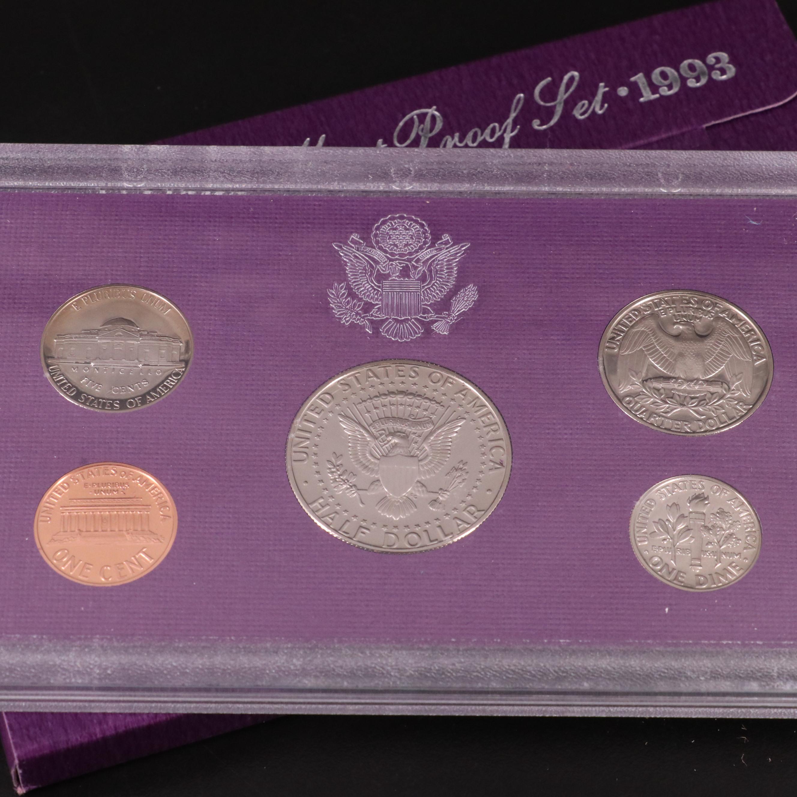 Fifteen U.S. Mint Proof Sets, 1984–1998