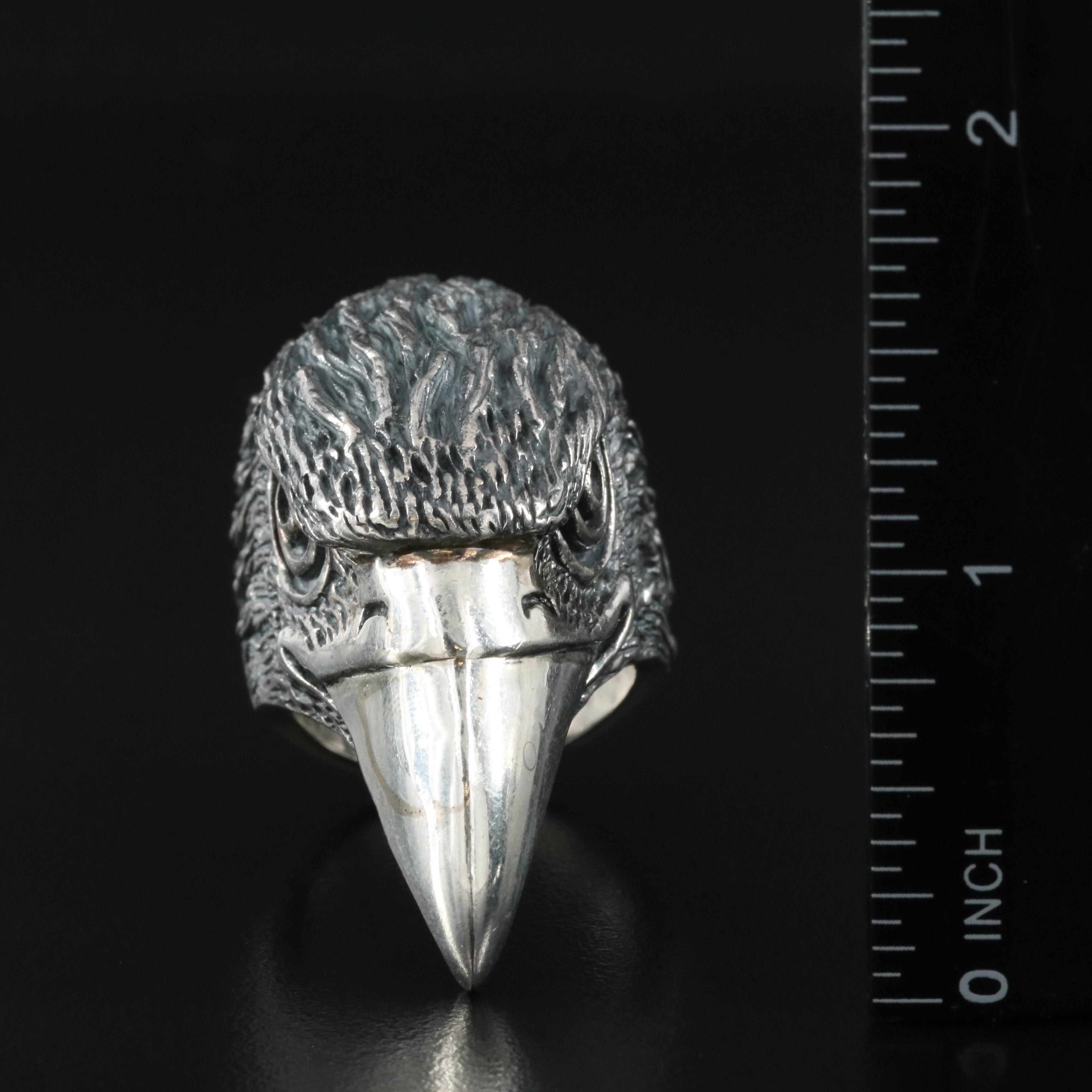 Sterling Raptor Ring