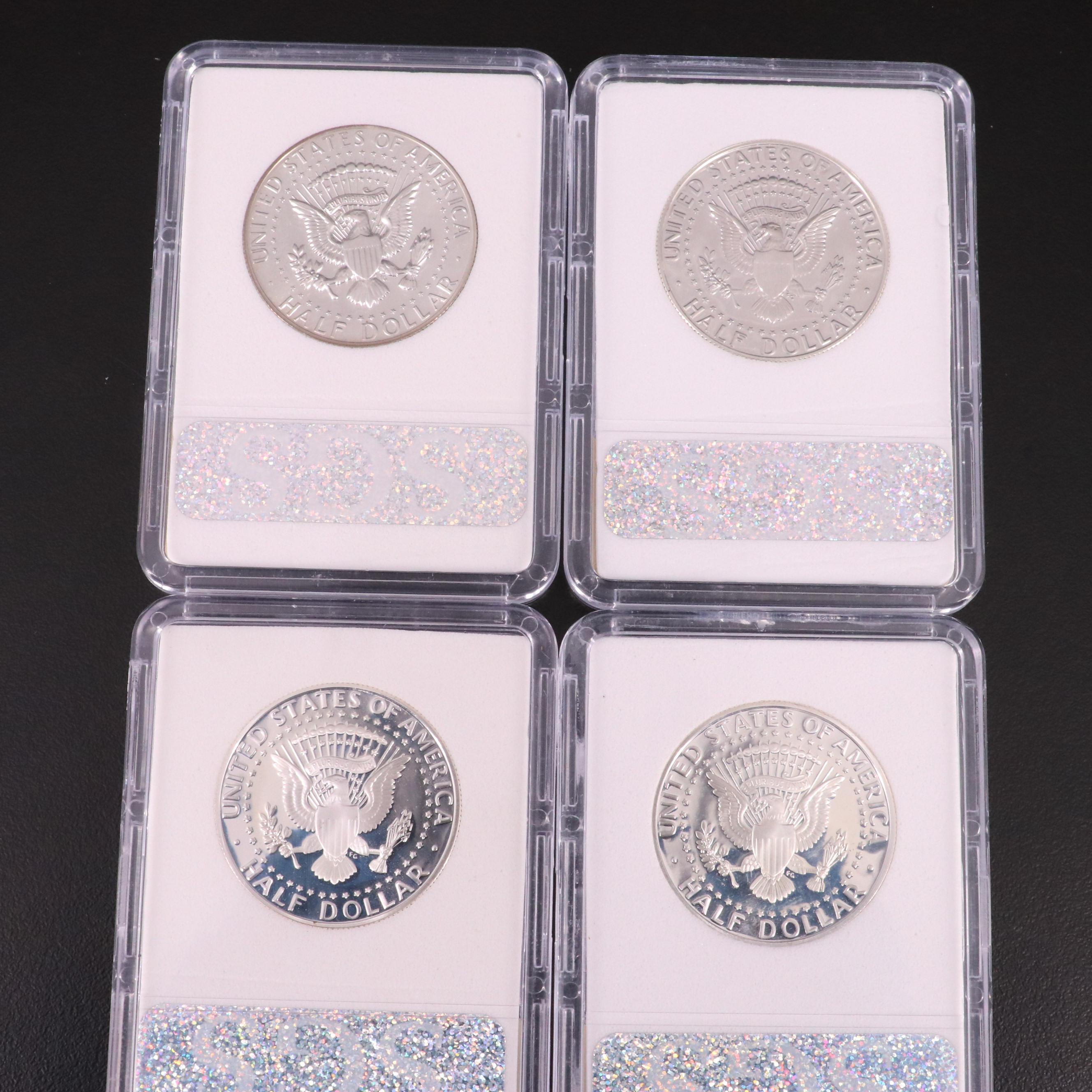 Seven Kennedy Silver Proof Half Dollars