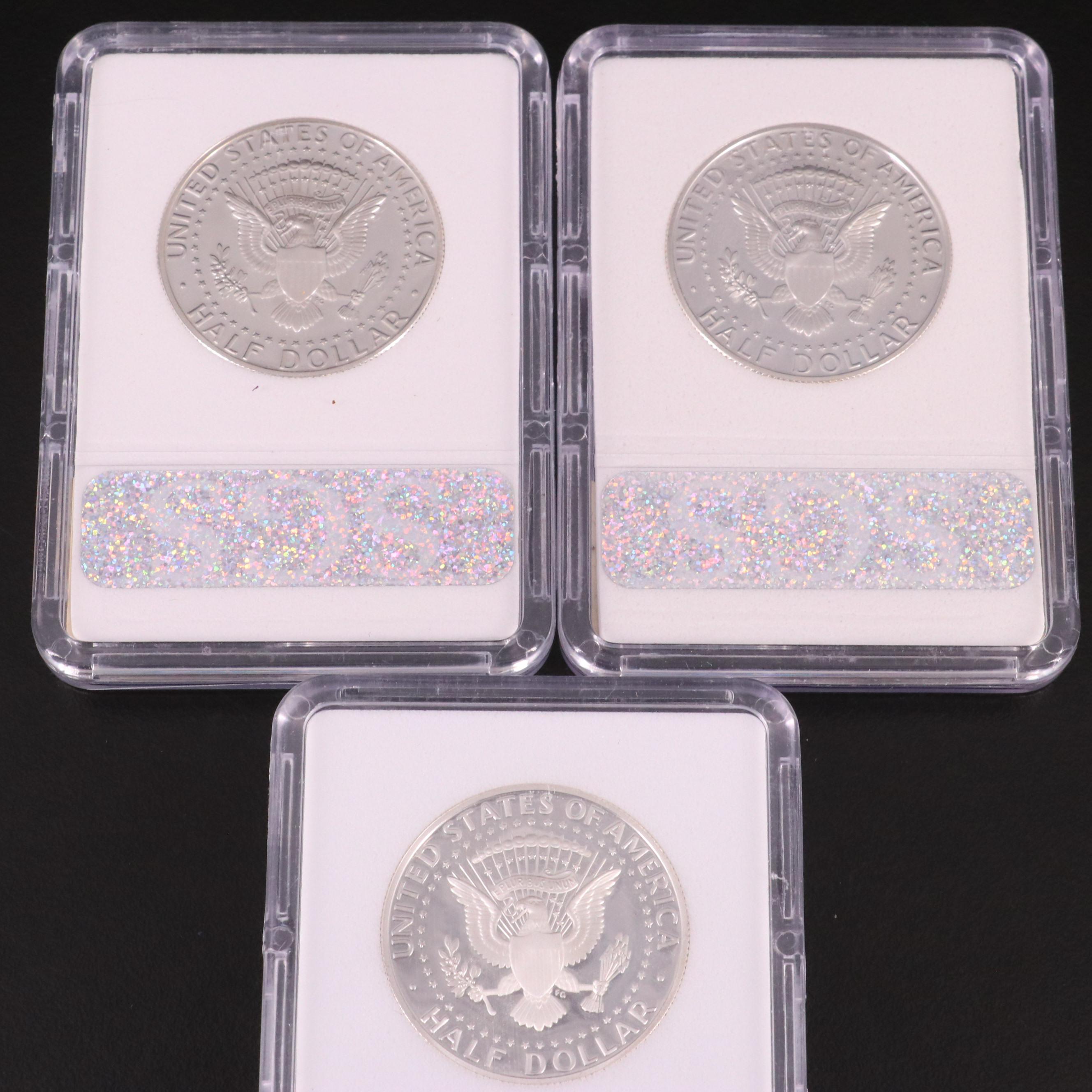 Seven Kennedy Silver Proof Half Dollars