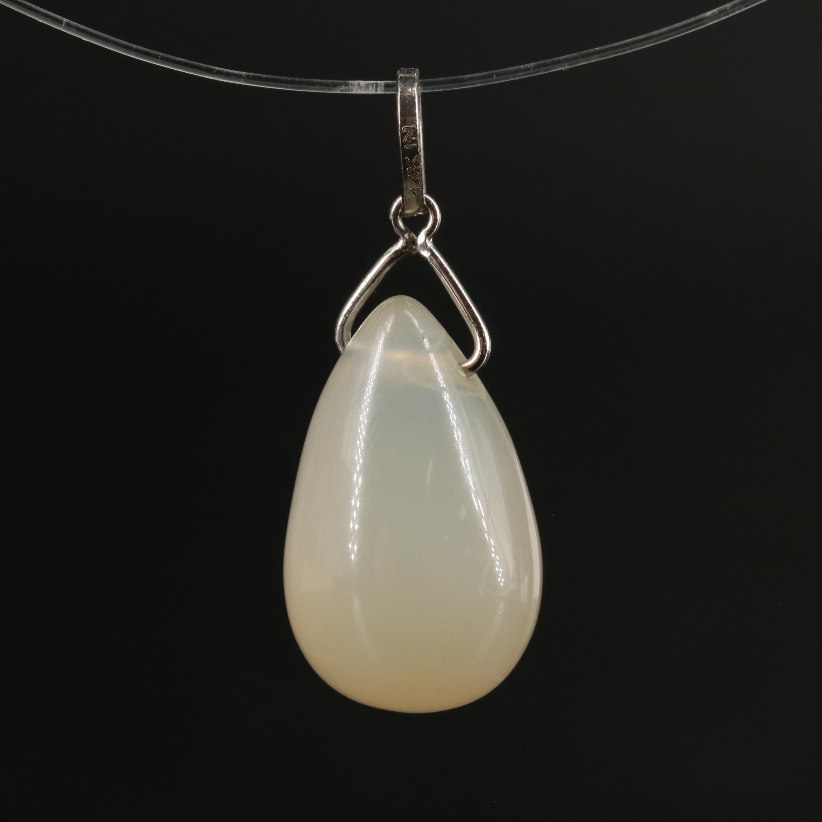 14K Moonstone Pendant