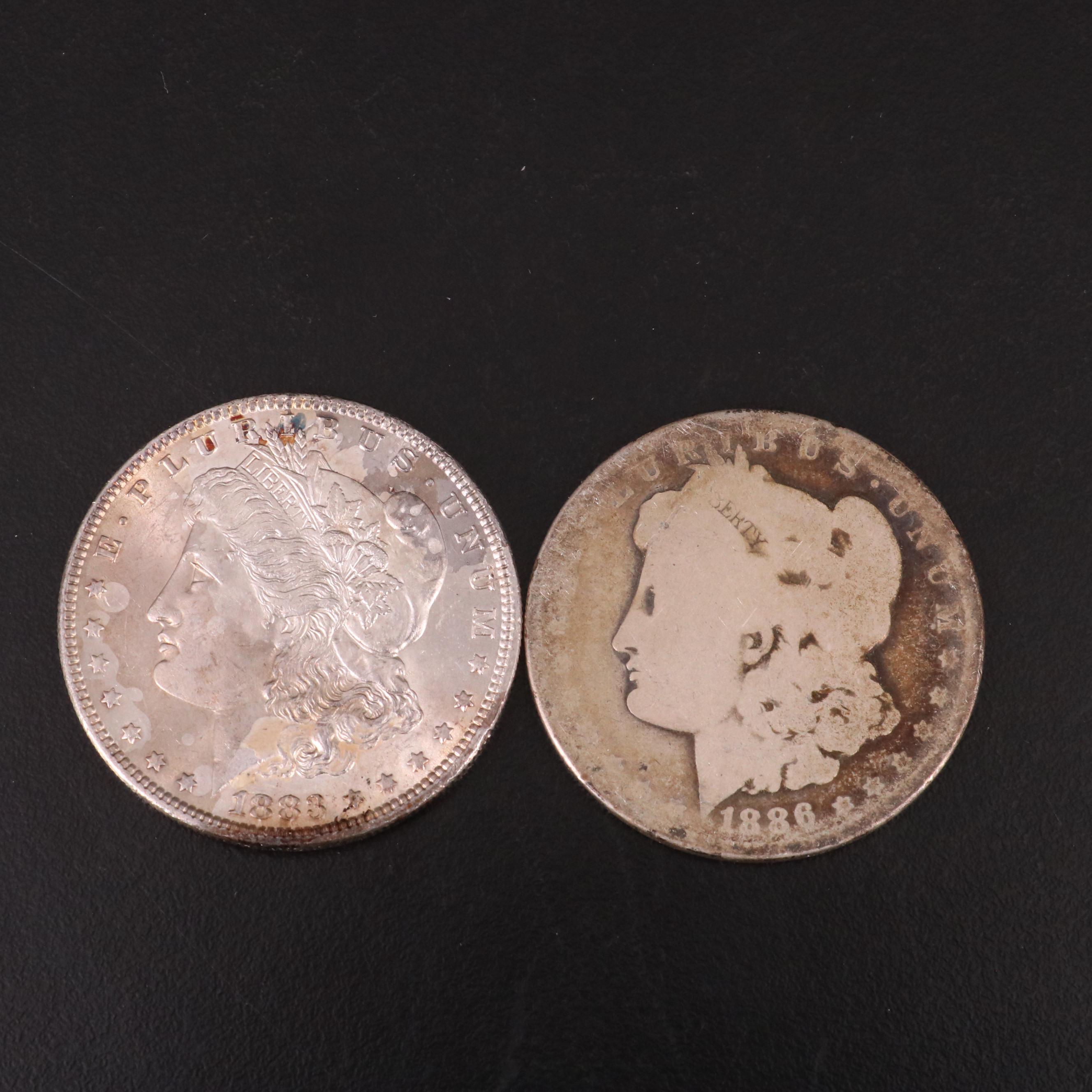 Ten Morgan Silver Dollars