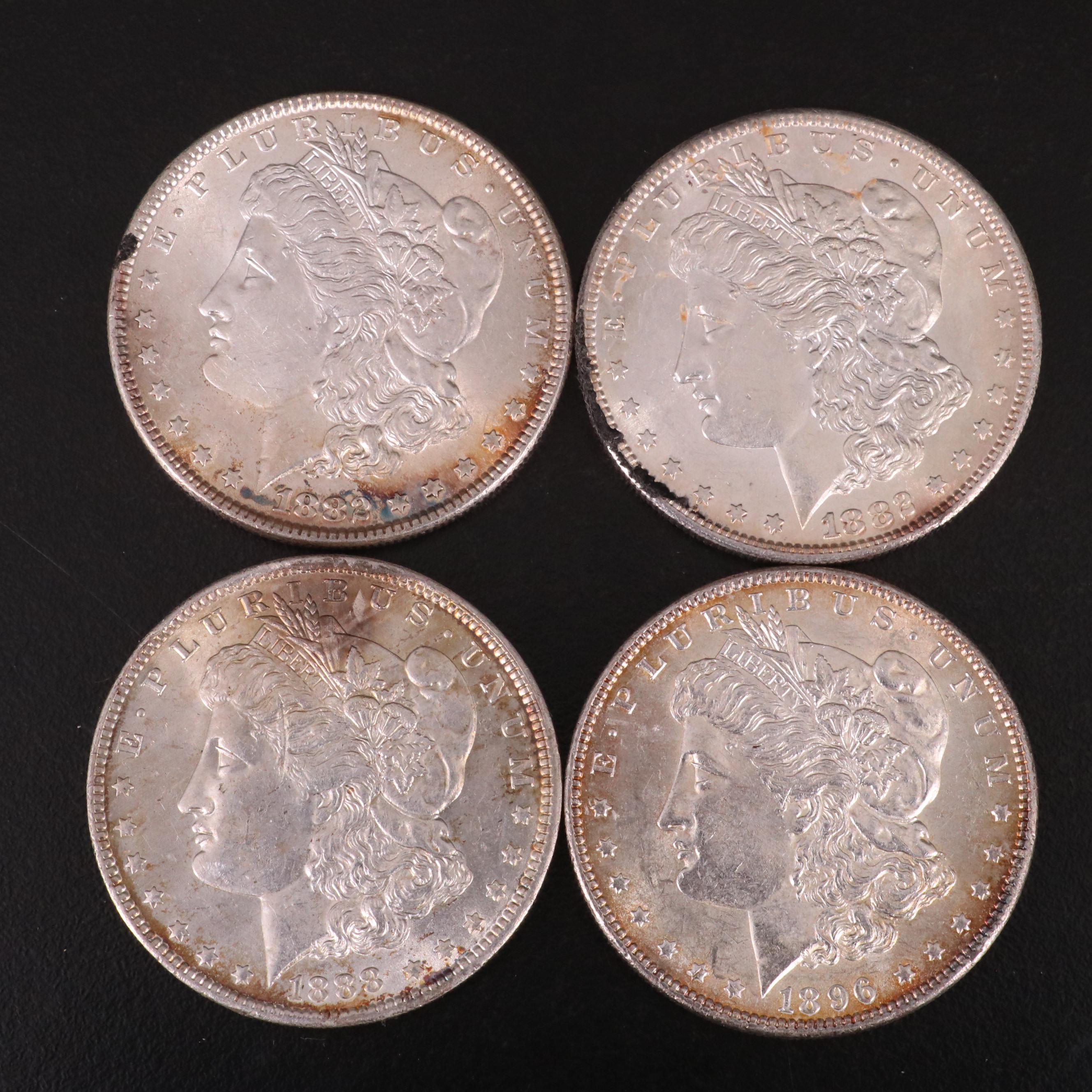 Ten Morgan Silver Dollars