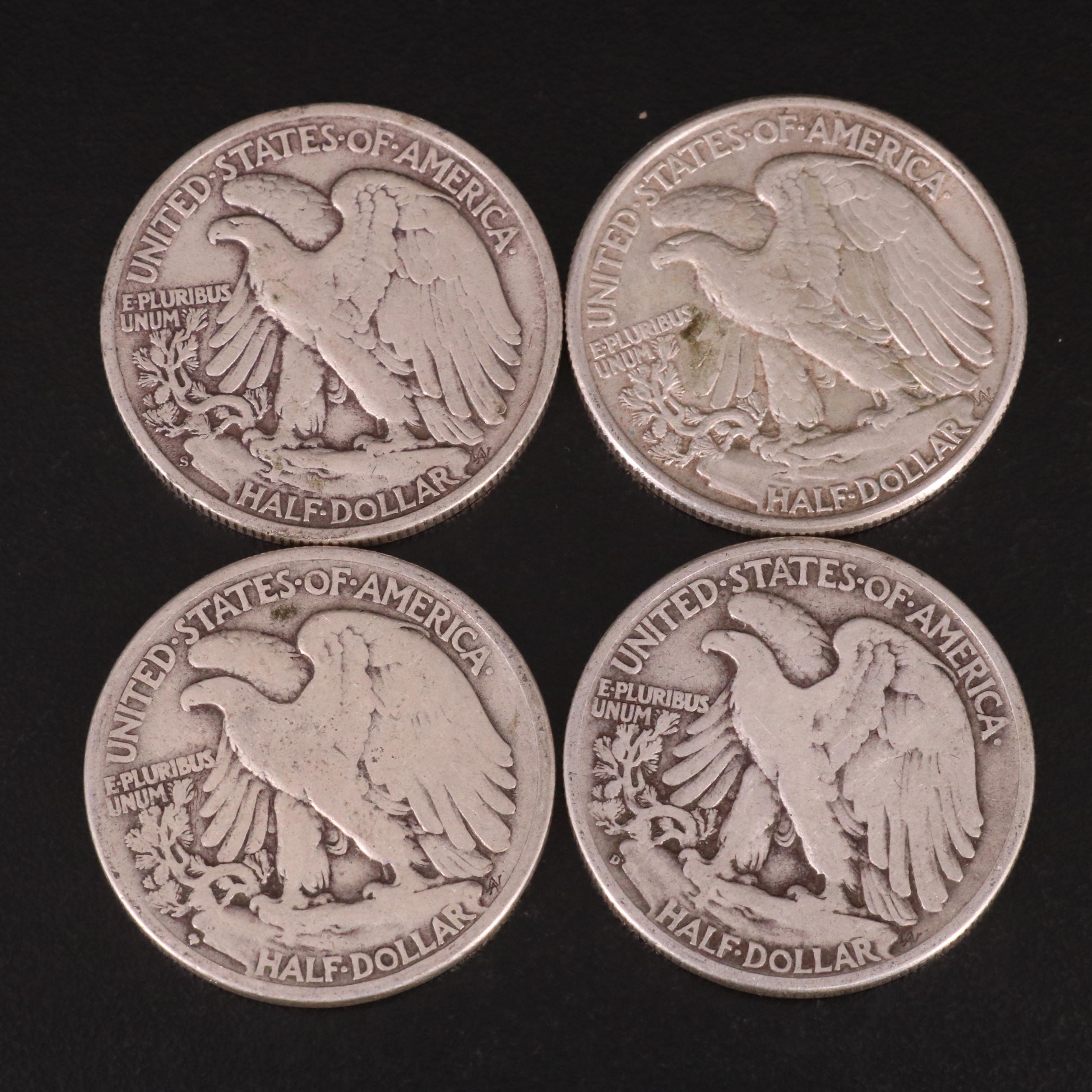 Thirty-Three Walking Liberty Silver Half Dollars