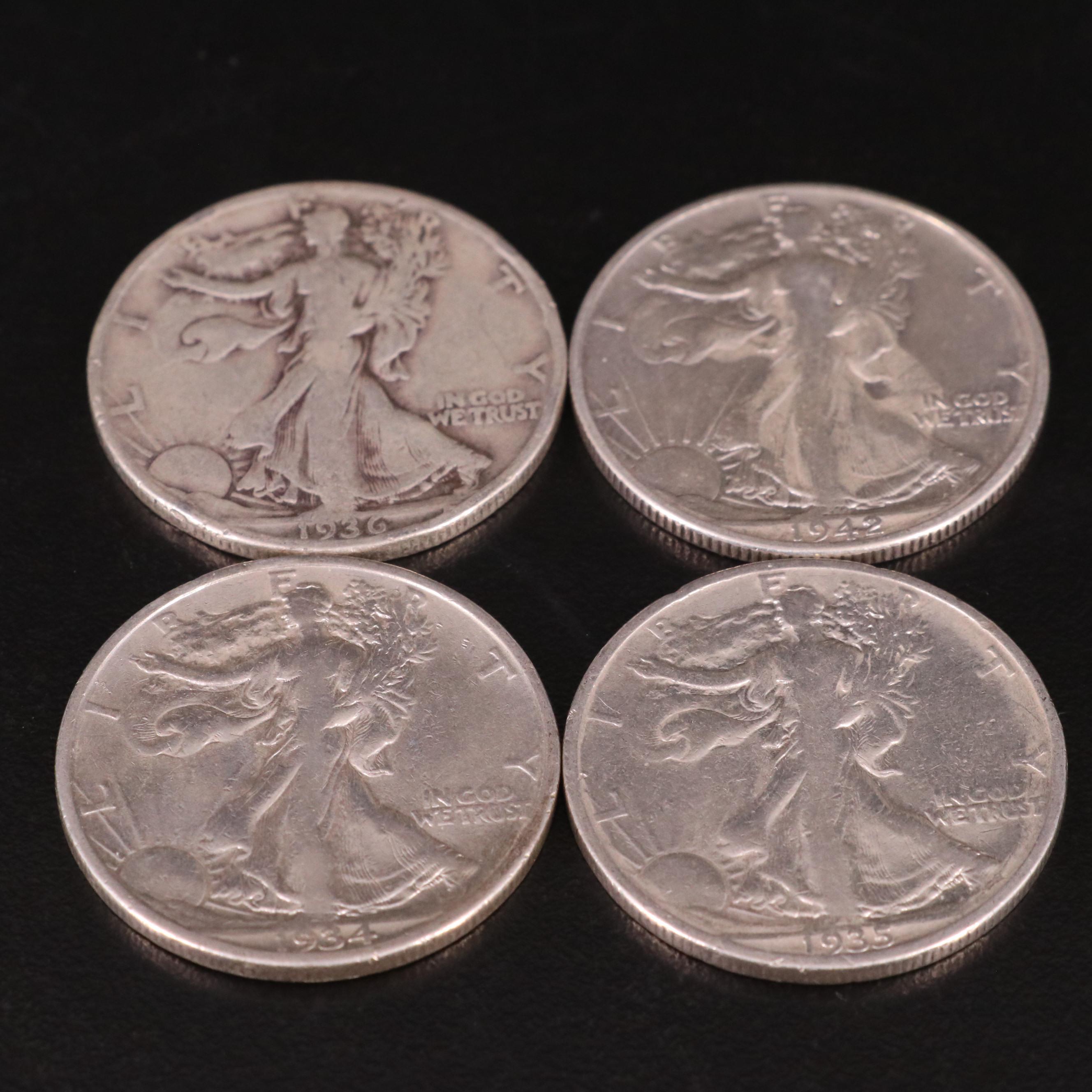 Thirty-Three Walking Liberty Silver Half Dollars
