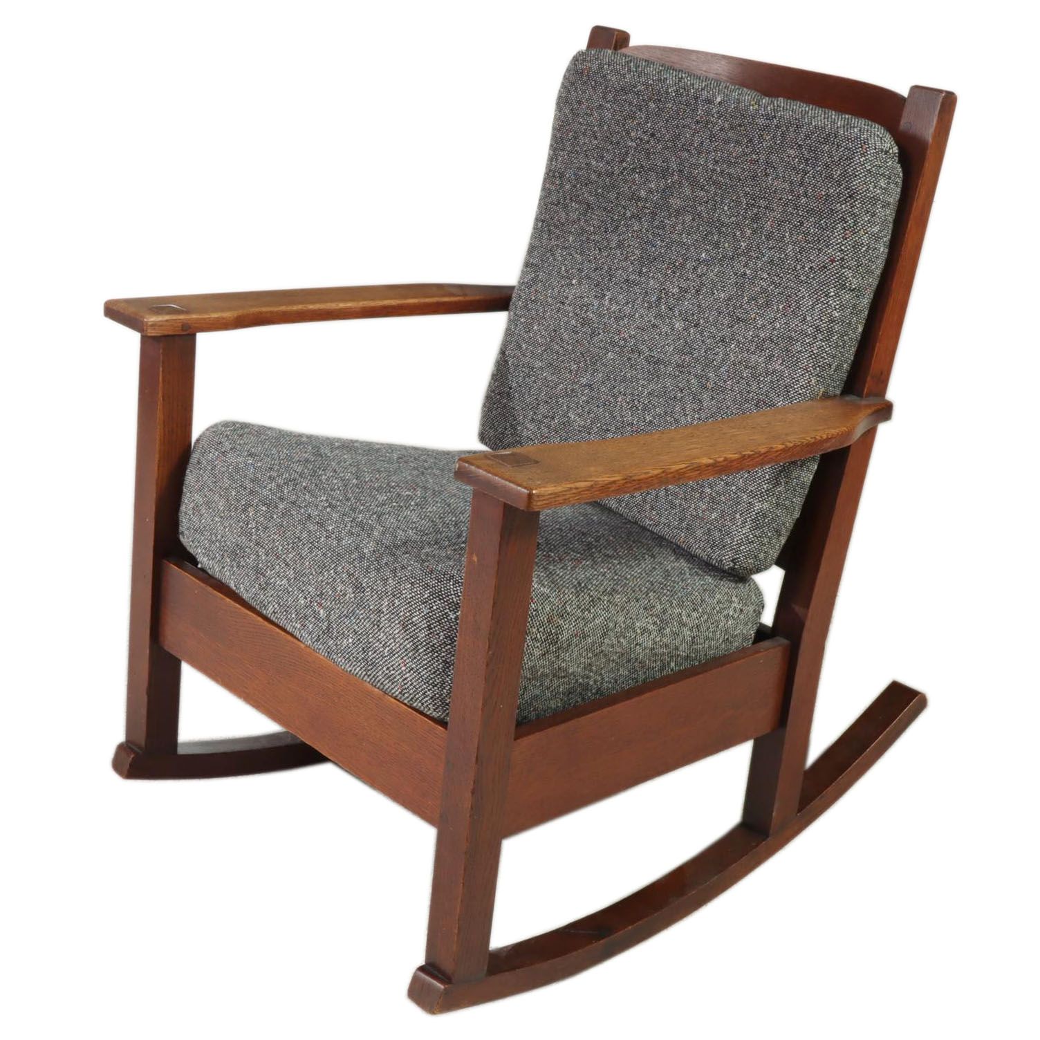 Limbert Arts and Crafts Oak Rocker, Early 20th Century