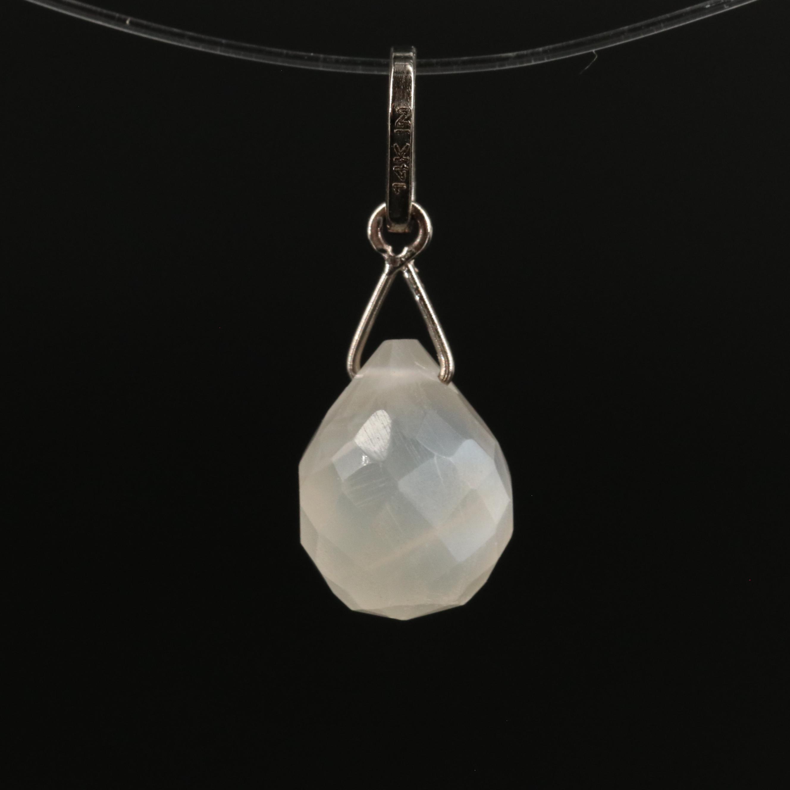 14K Moonstone Pendant