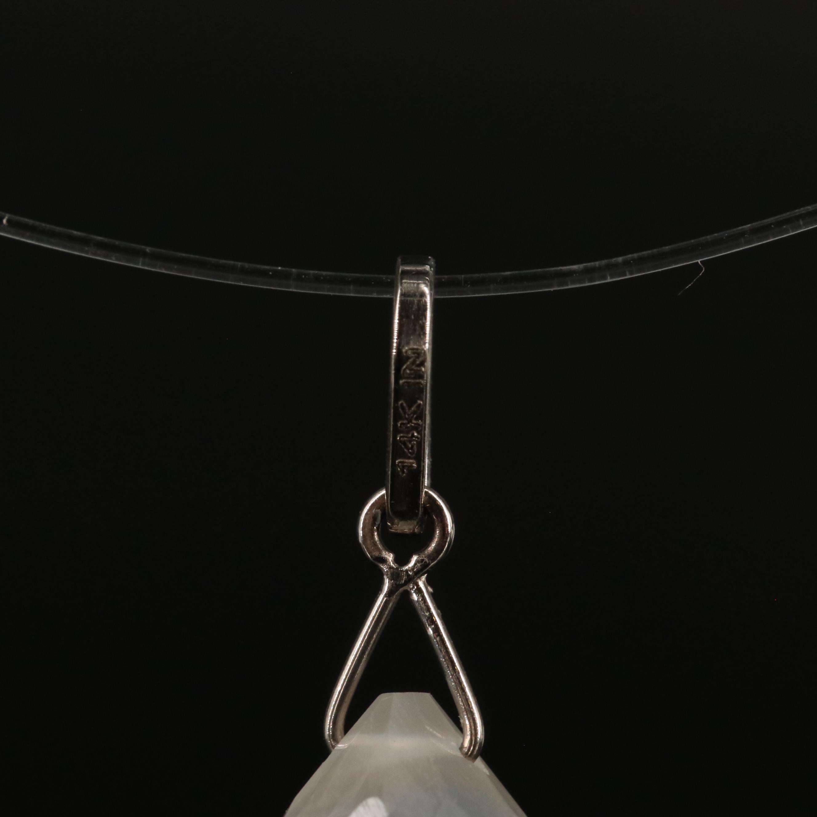 14K Moonstone Pendant
